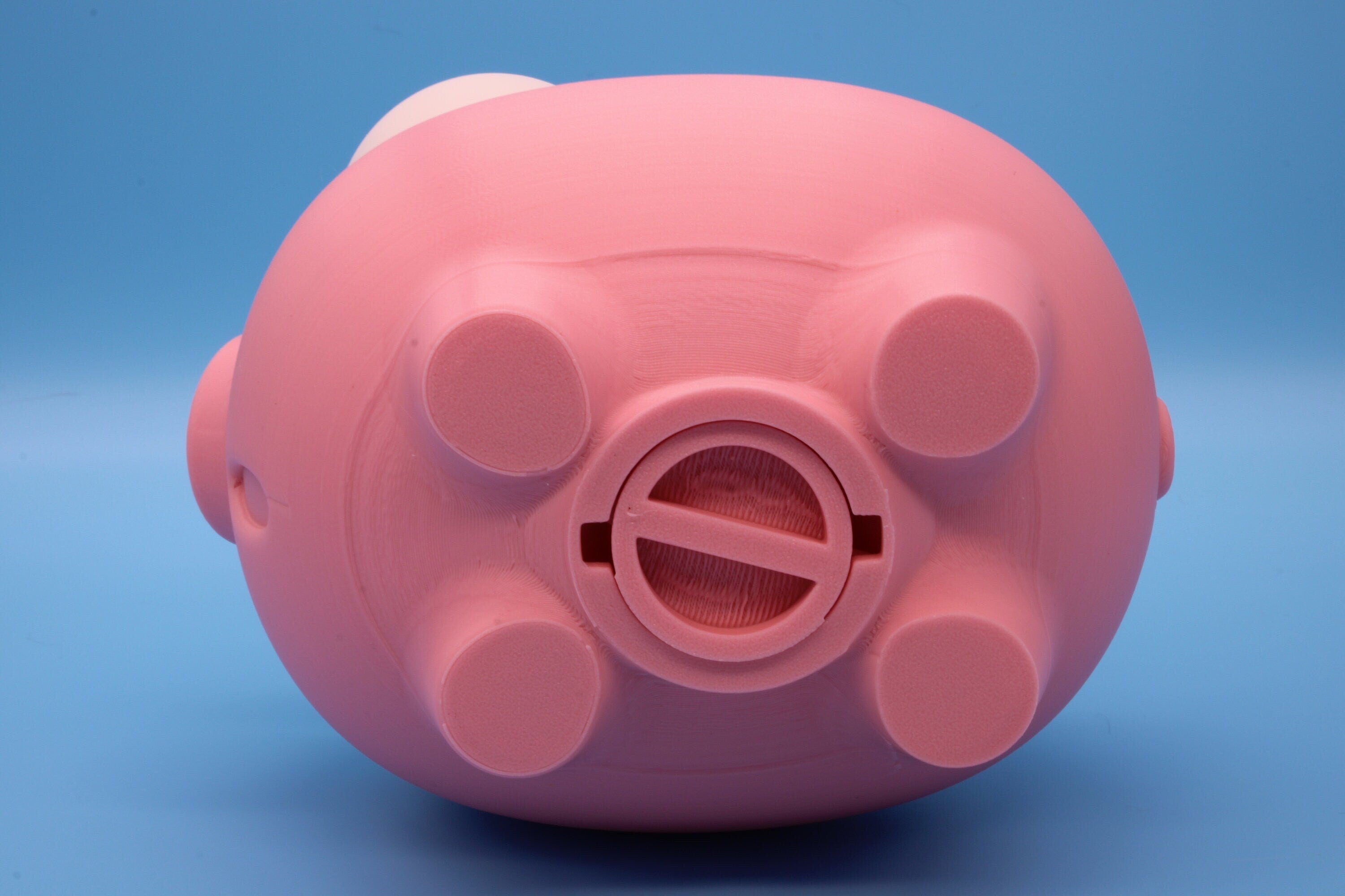 Pink Cute Piggy Bank | Eyes Do NOT Move | 3D Printed. Holds Coins | Looks Amazing on display | Removable Turn Knob To Get Coins Out.