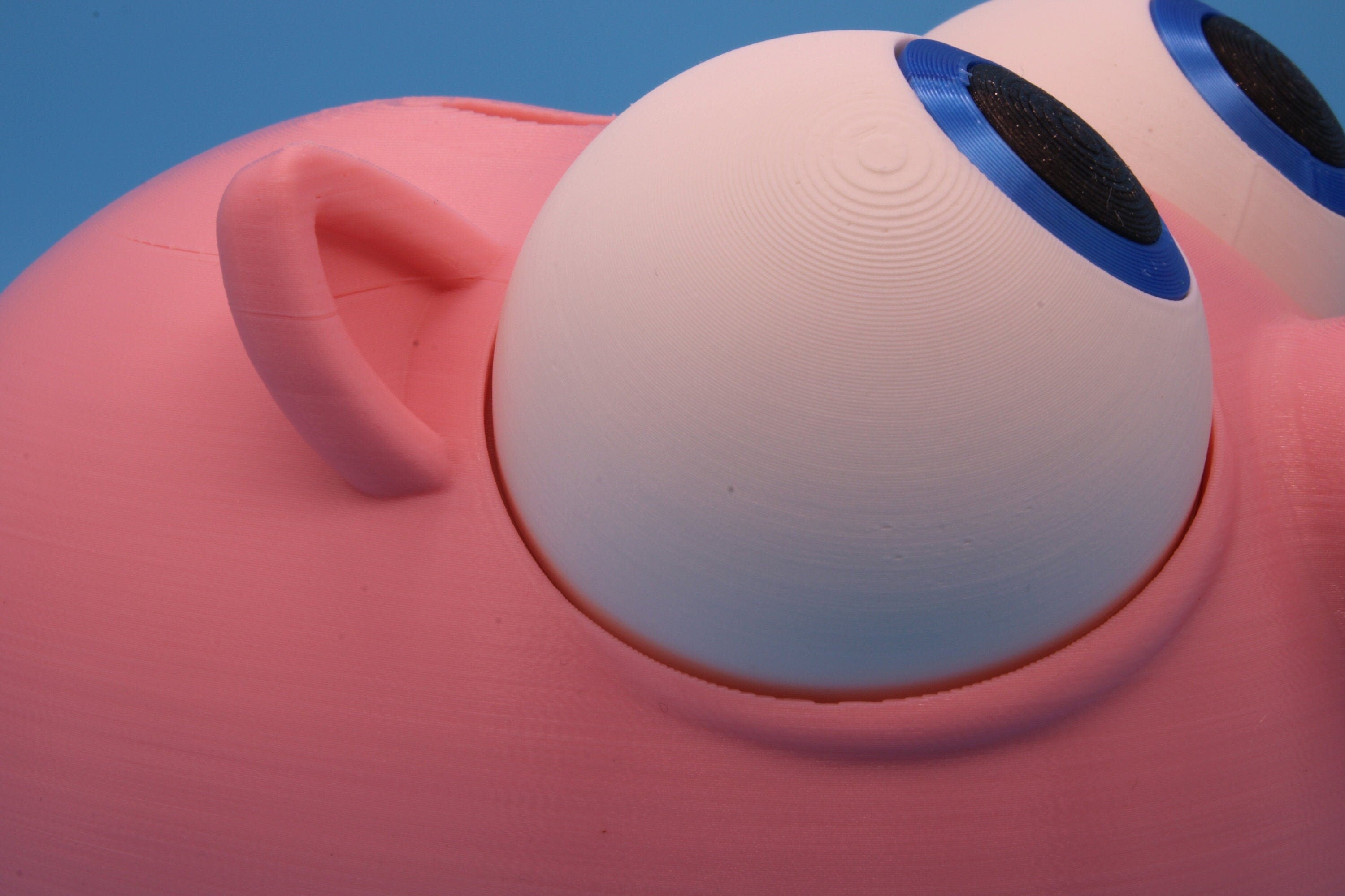 Pink Cute Piggy Bank | Eyes Do NOT Move | 3D Printed. Holds Coins | Looks Amazing on display | Removable Turn Knob To Get Coins Out.