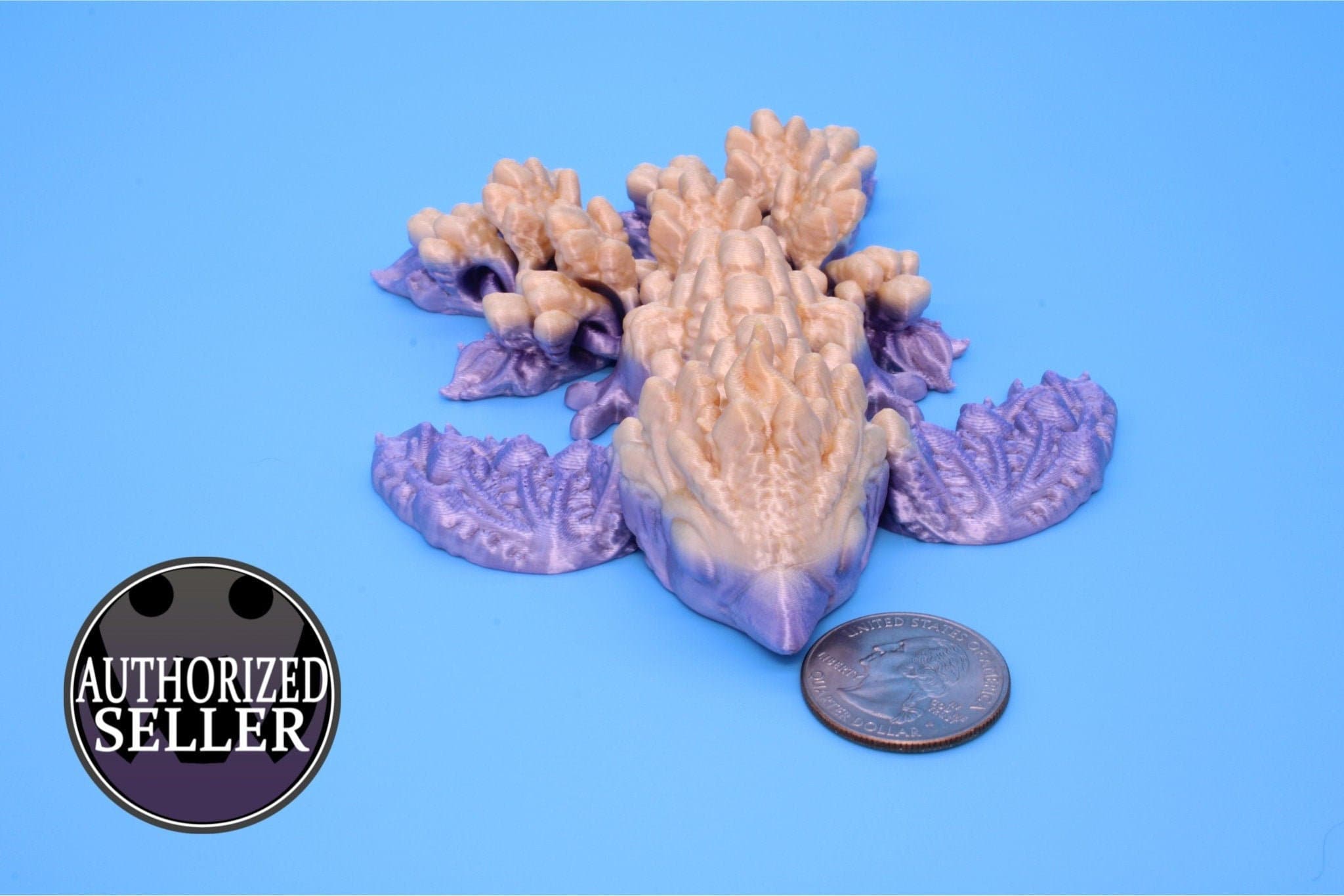 Multi Color Tiny Phoenix | 3D Printed Articulating Dragon | Flexi Toy | Adult Fidget Toy | Dragon Buddy ready for you! 5 inch.