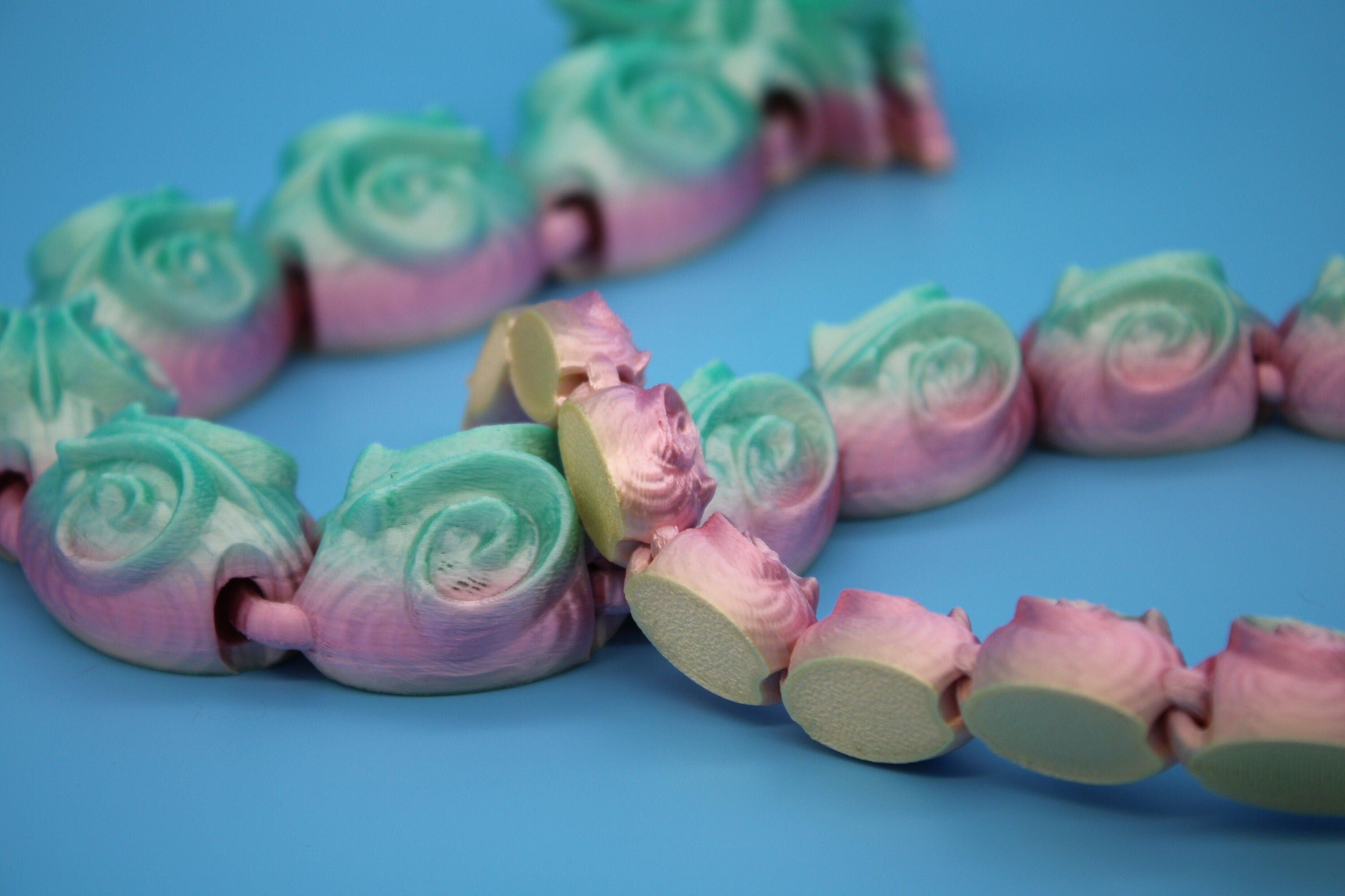 Rainbow Butterfly Snake. 28 in. Fidget toy, Flexi toy, Adult fidget toy, Toy Snake, 3d Printed Desk Toys, sensory toy, Articulating toys