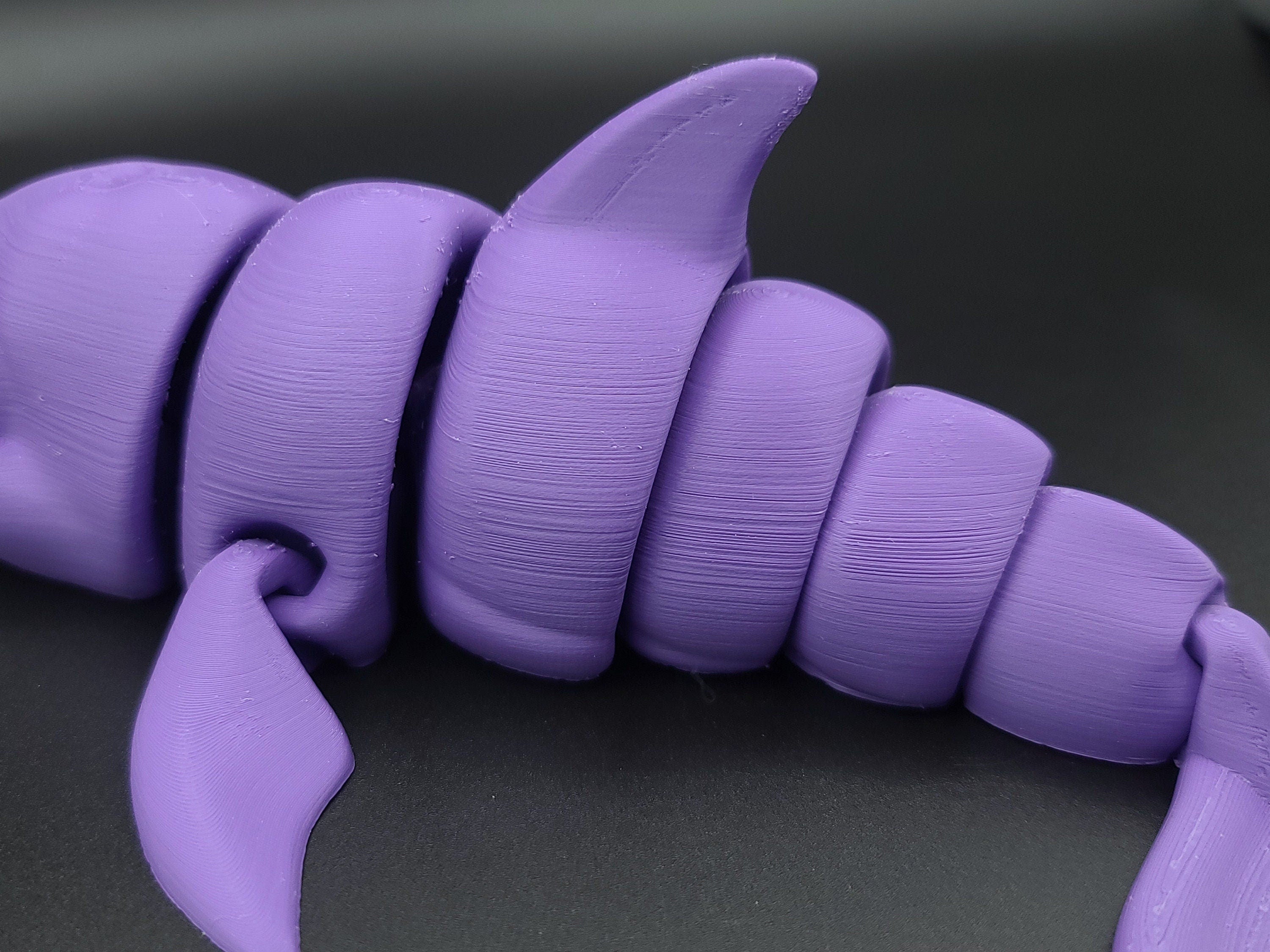 XL Purple Flexi Dolphin. 9.5 inch Articulating Super Cute Dolphin. Great fidget toy. Desk buddy. Sensory toy.