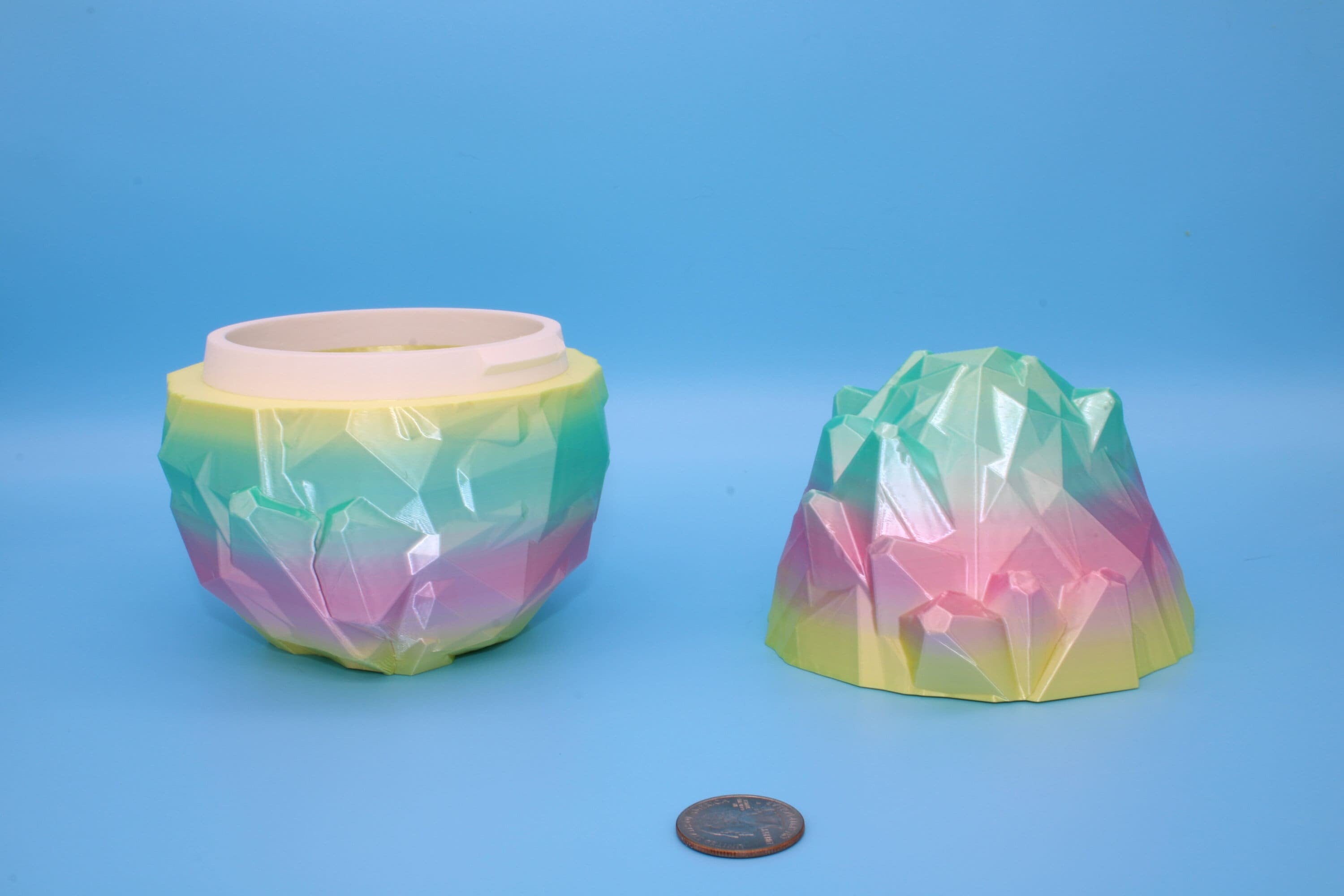 Rainbow Crystal Dragon Egg | 3D printed Dragon Egg Storage! | 5 in. Crystal Egg | Gift. Decorative Egg.