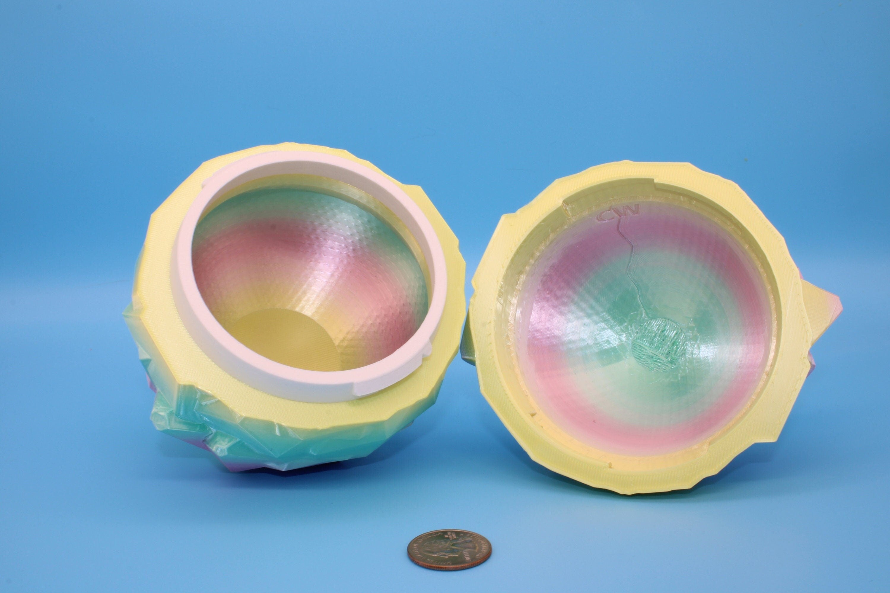 Rainbow Crystal Dragon Egg | 3D printed Dragon Egg Storage! | 5 in. Crystal Egg | Gift. Decorative Egg.