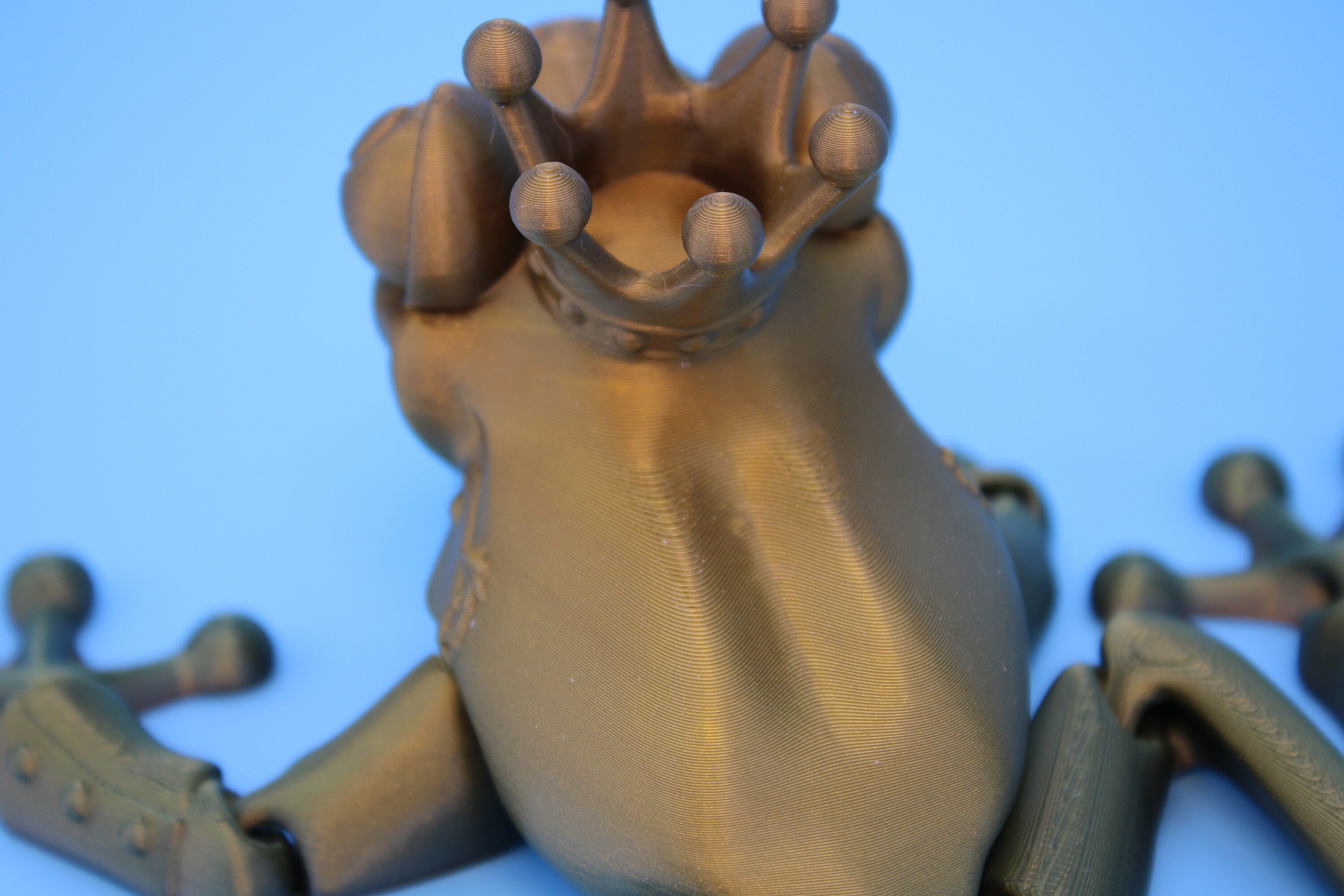 Prince Frog | Cute Flexi Toy | Articulating Frog | 3D Printed.