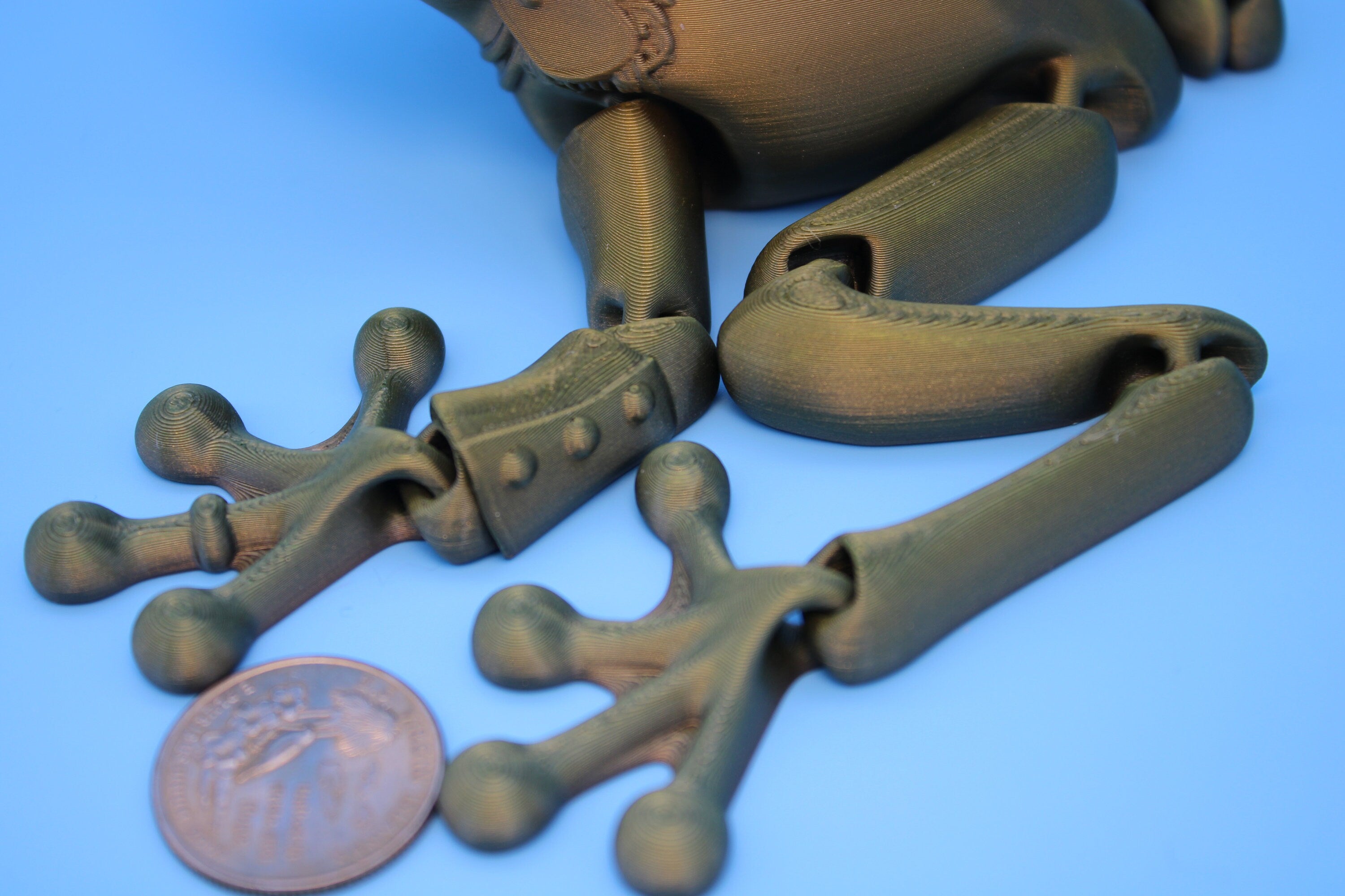 Prince Frog | Cute Flexi Toy | Articulating Frog | 3D Printed.