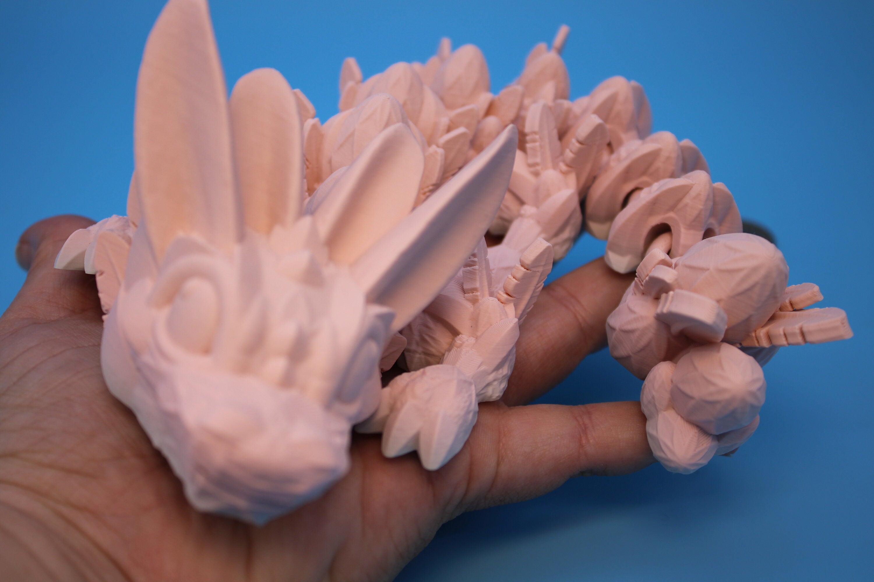 Easter Baby Dragon | 3D Printed Articulating Dragon | Flexi Toy | Adult Fidget Toy | Dragon Buddy ready for you! 12 in