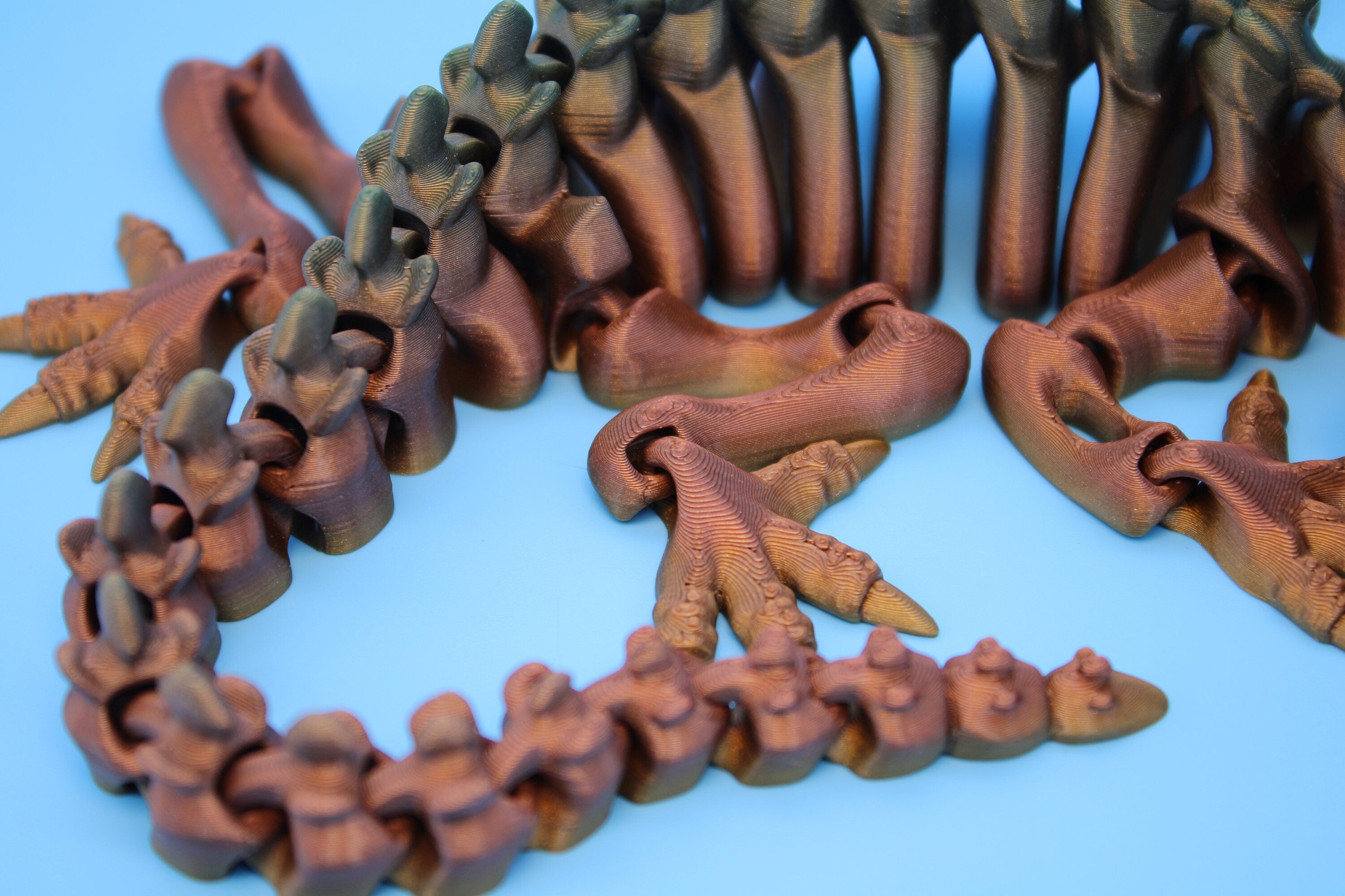 Crocodile | Cute Flexi Toy | Articulating Crocodile | 3D printed Unique Fidget | Desk Buddy | 13 in.