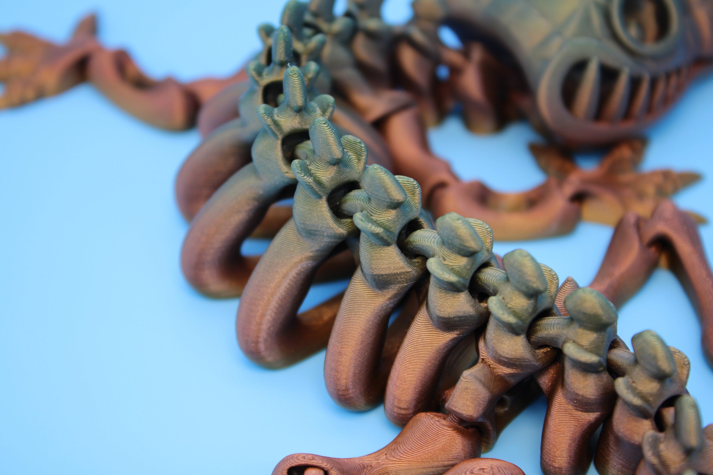 Crocodile | Cute Flexi Toy | Articulating Crocodile | 3D printed Unique Fidget | Desk Buddy | 13 in.