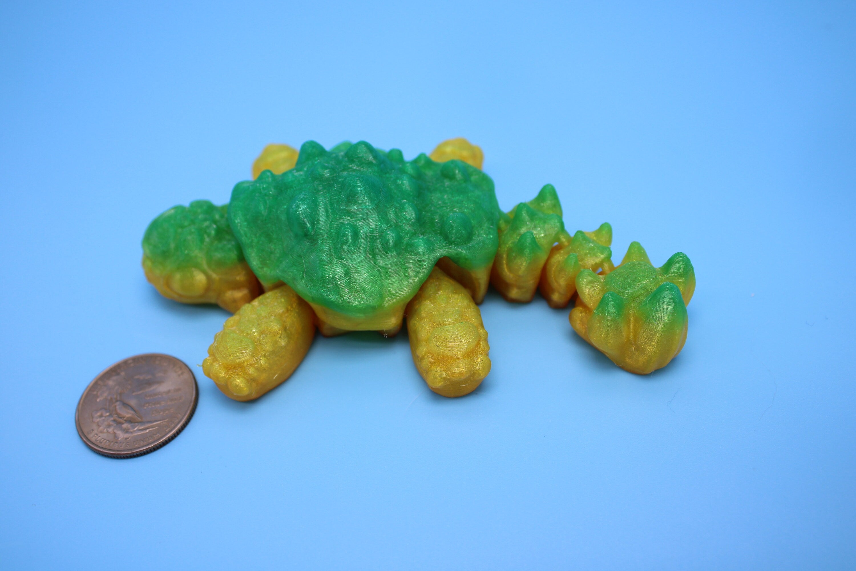 Flexible (TPU) | Miniature Baby Anky Dino | 3D Printed Cute Anky | Sensory Toy | Fidget Toy | Articulating Anky.