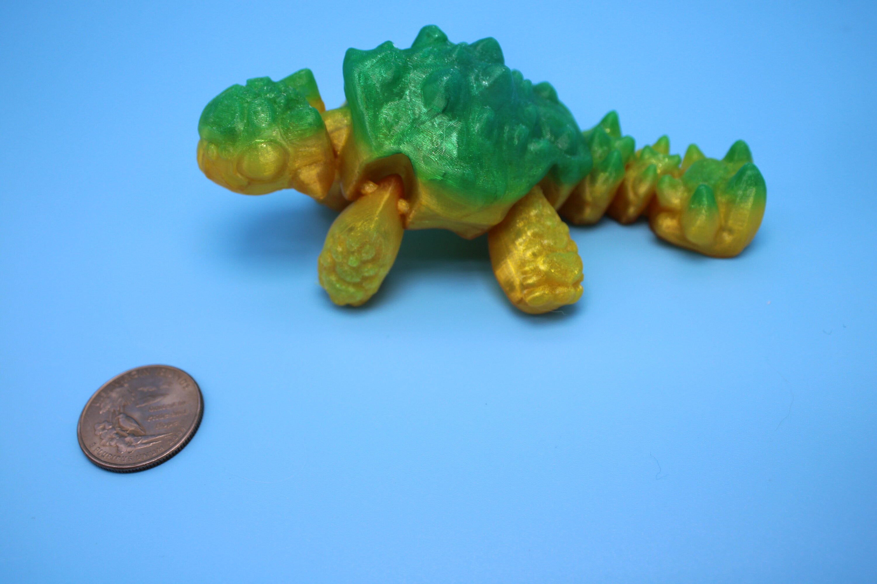 Flexible (TPU) | Miniature Baby Anky Dino | 3D Printed Cute Anky | Sensory Toy | Fidget Toy | Articulating Anky.
