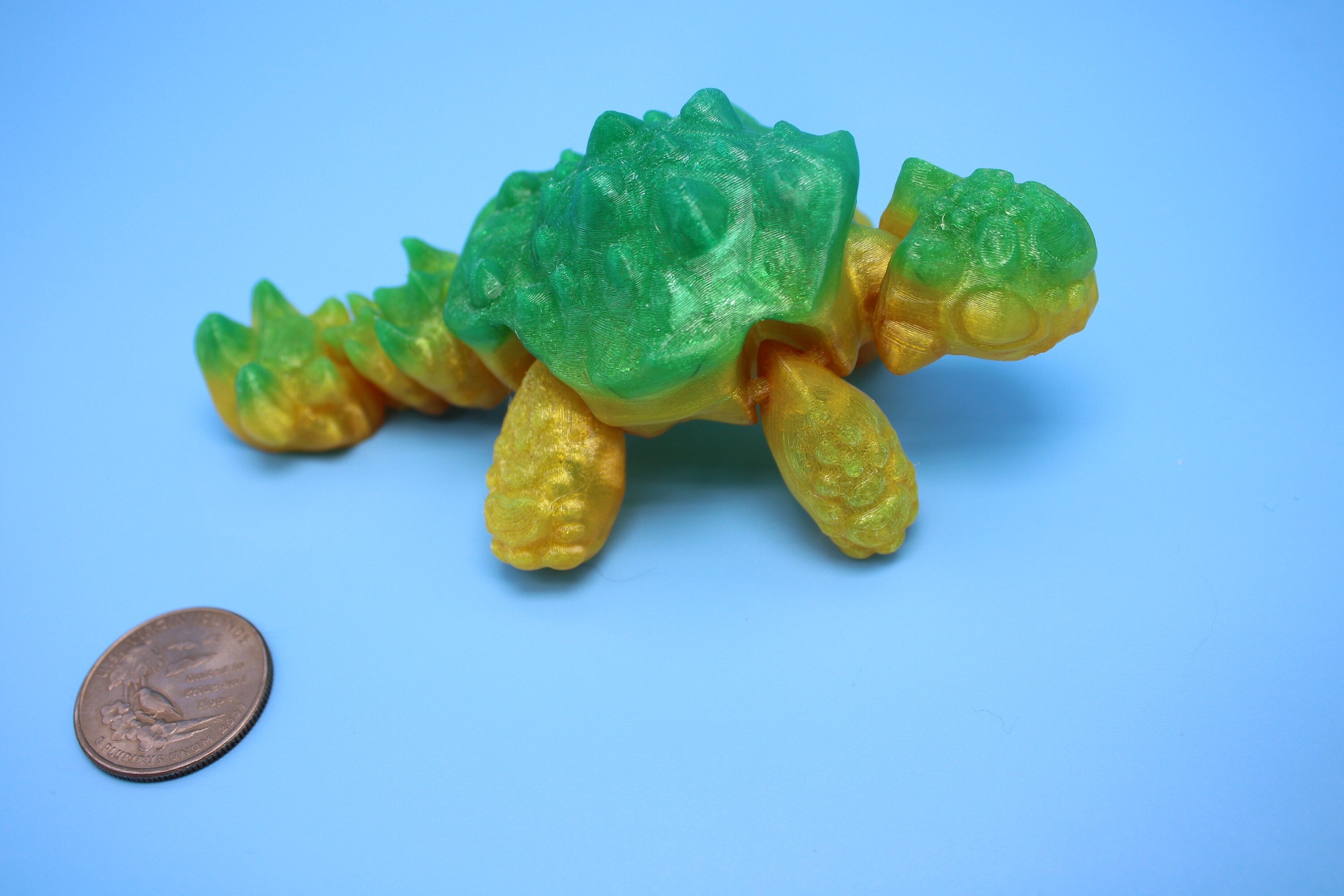 Flexible (TPU) | Miniature Baby Anky Dino | 3D Printed Cute Anky | Sensory Toy | Fidget Toy | Articulating Anky.