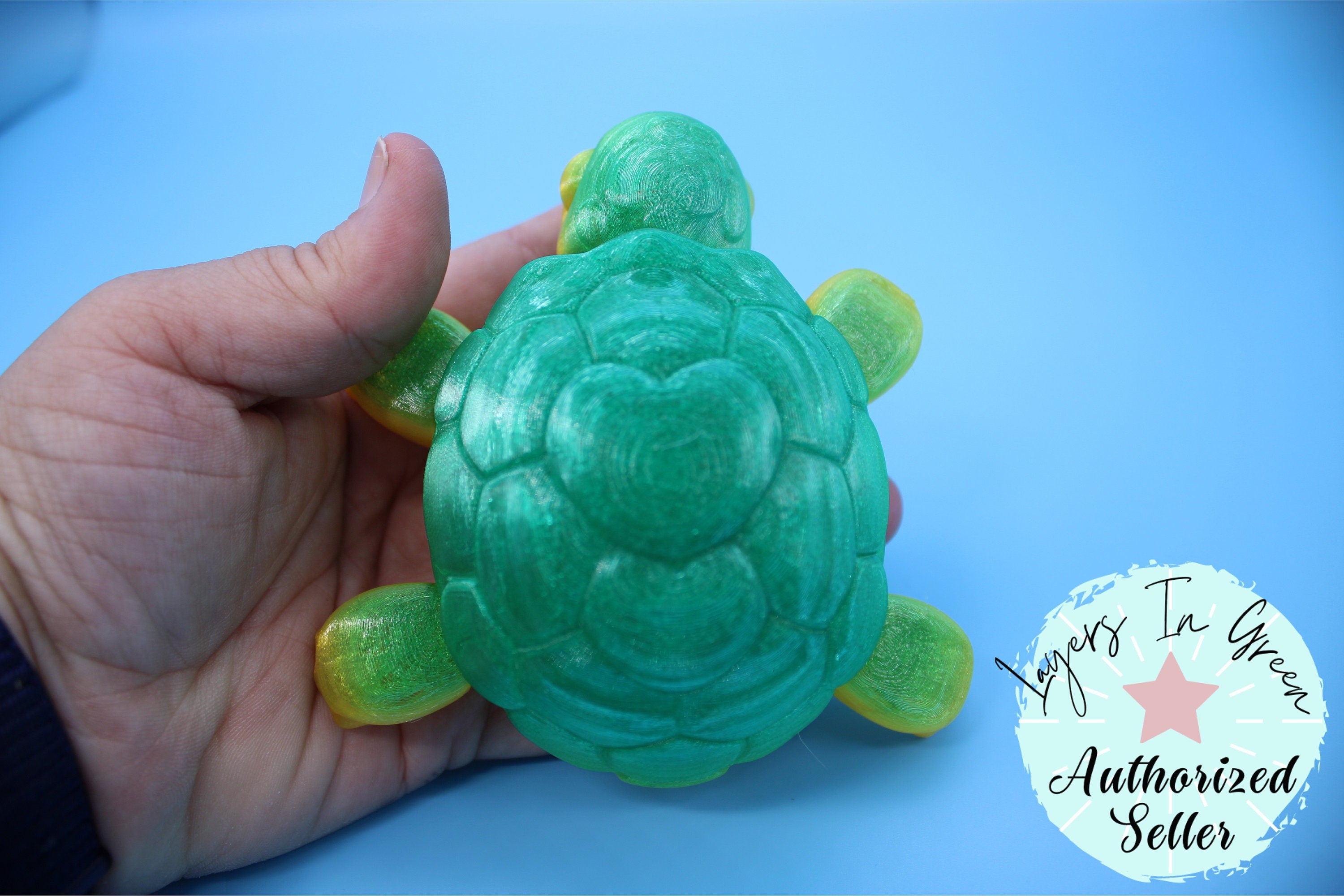 Articulating Turtle | Flexible (TPU) | 3D Printed Cute Turtle with Heart on Shell | Sensory Toy | Fidget Toy | Articulating Turtle.