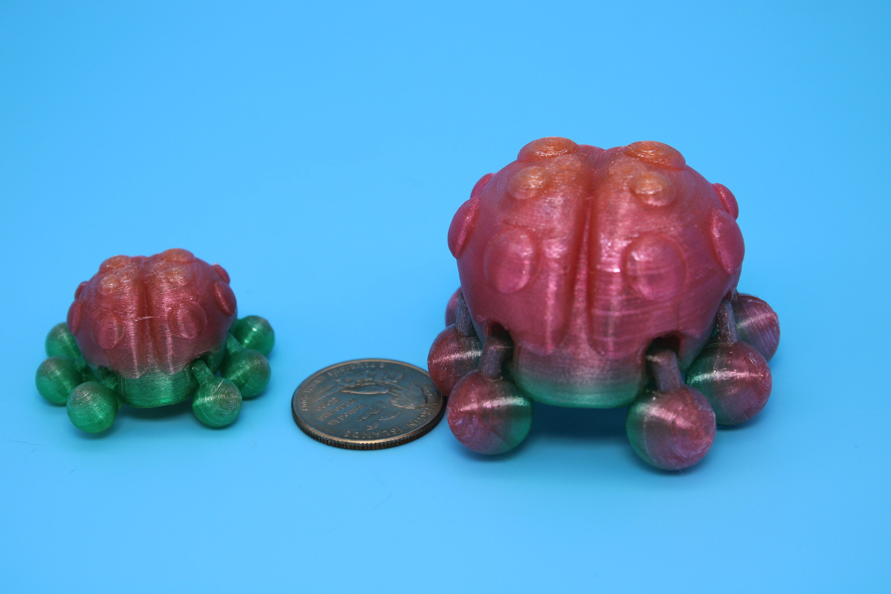 Flexible Ladybug Set | 3D Printed Cute Ladybug | 3 inches | Friendly Bug | Sensory Toy | Fidget Toy | Articulating Ladybug | (TPU)