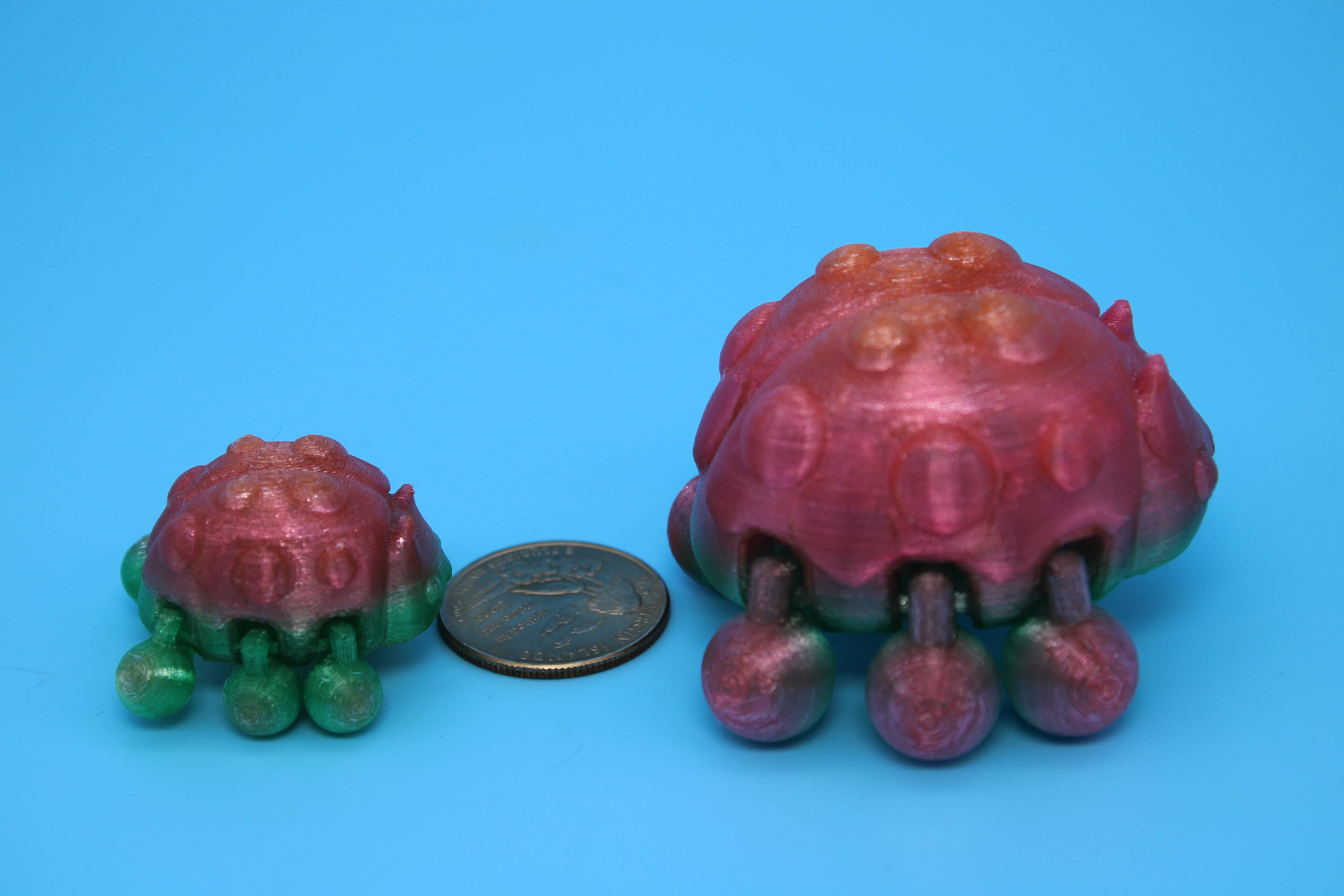 Flexible Ladybug Set | 3D Printed Cute Ladybug | 3 inches | Friendly Bug | Sensory Toy | Fidget Toy | Articulating Ladybug | (TPU)