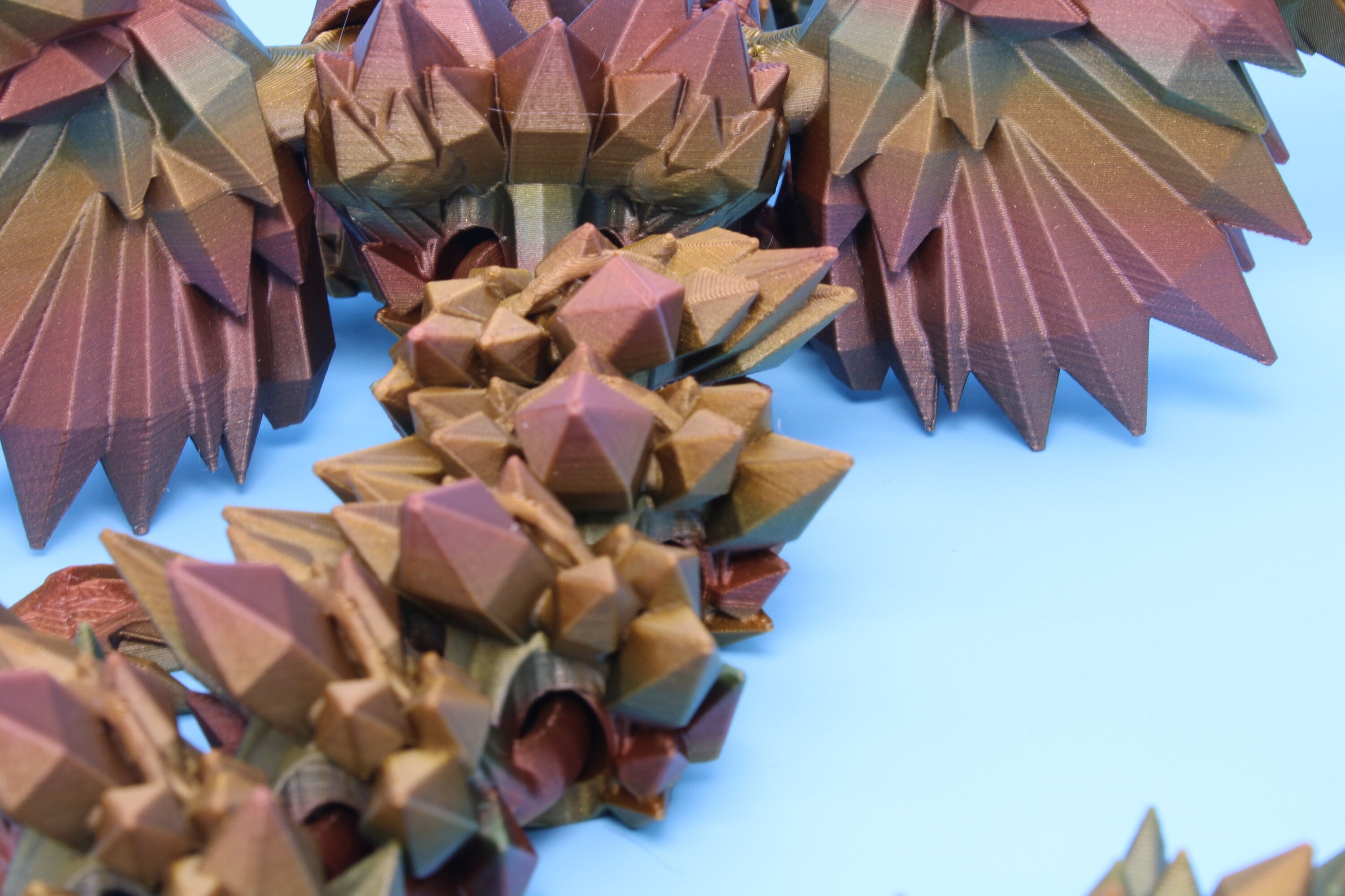 Crystal Wing Dragon | Rainbow | Crystal Wing Dragon | 3D printed | Articulating Dragon | Fidget Toy | Flexi Toy | 18 in