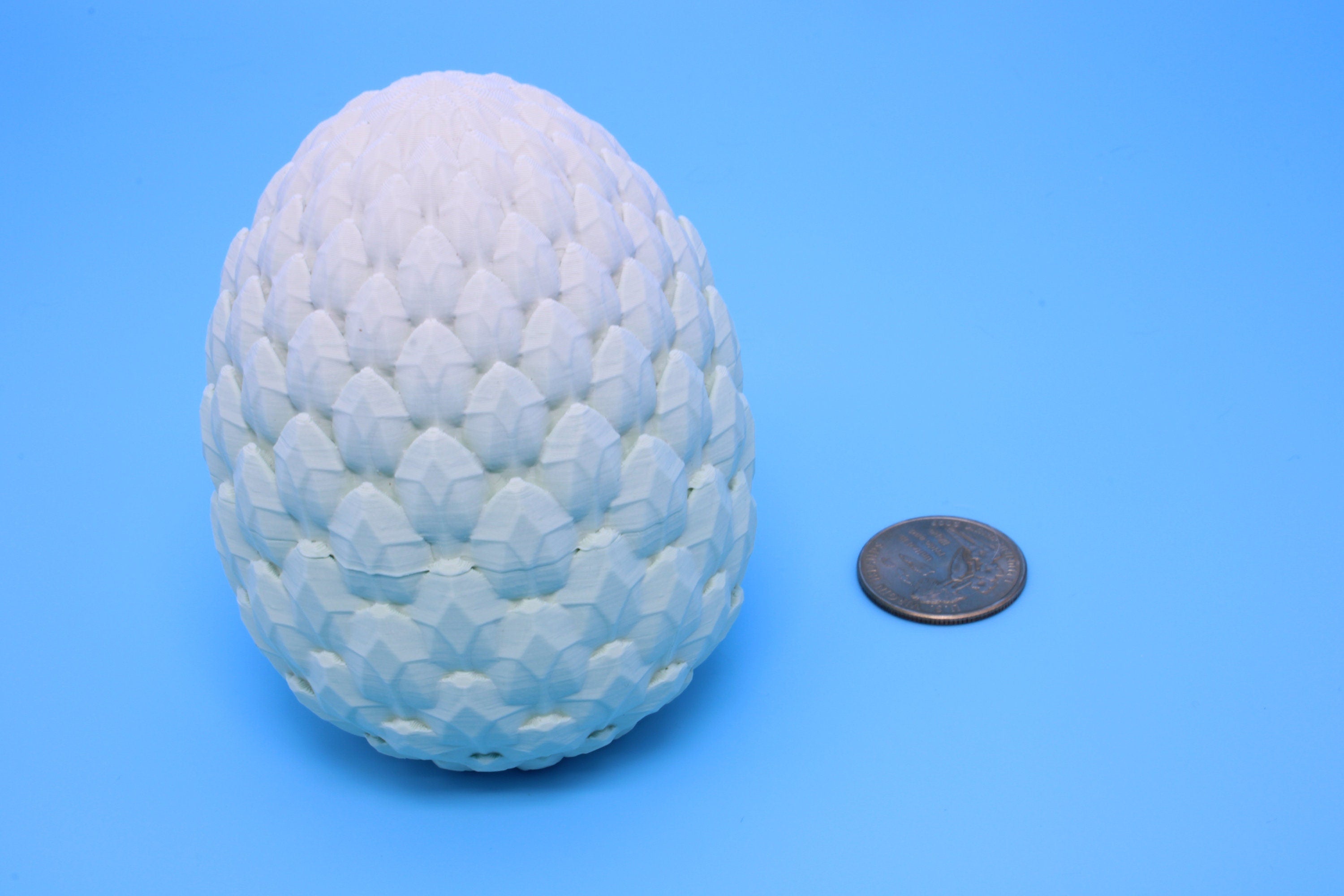 Dragon Scale Egg- Small | 3D Printed | Dragon Egg Storage! | 3.5 in. | Dragon Dice Box | Decorative Egg.