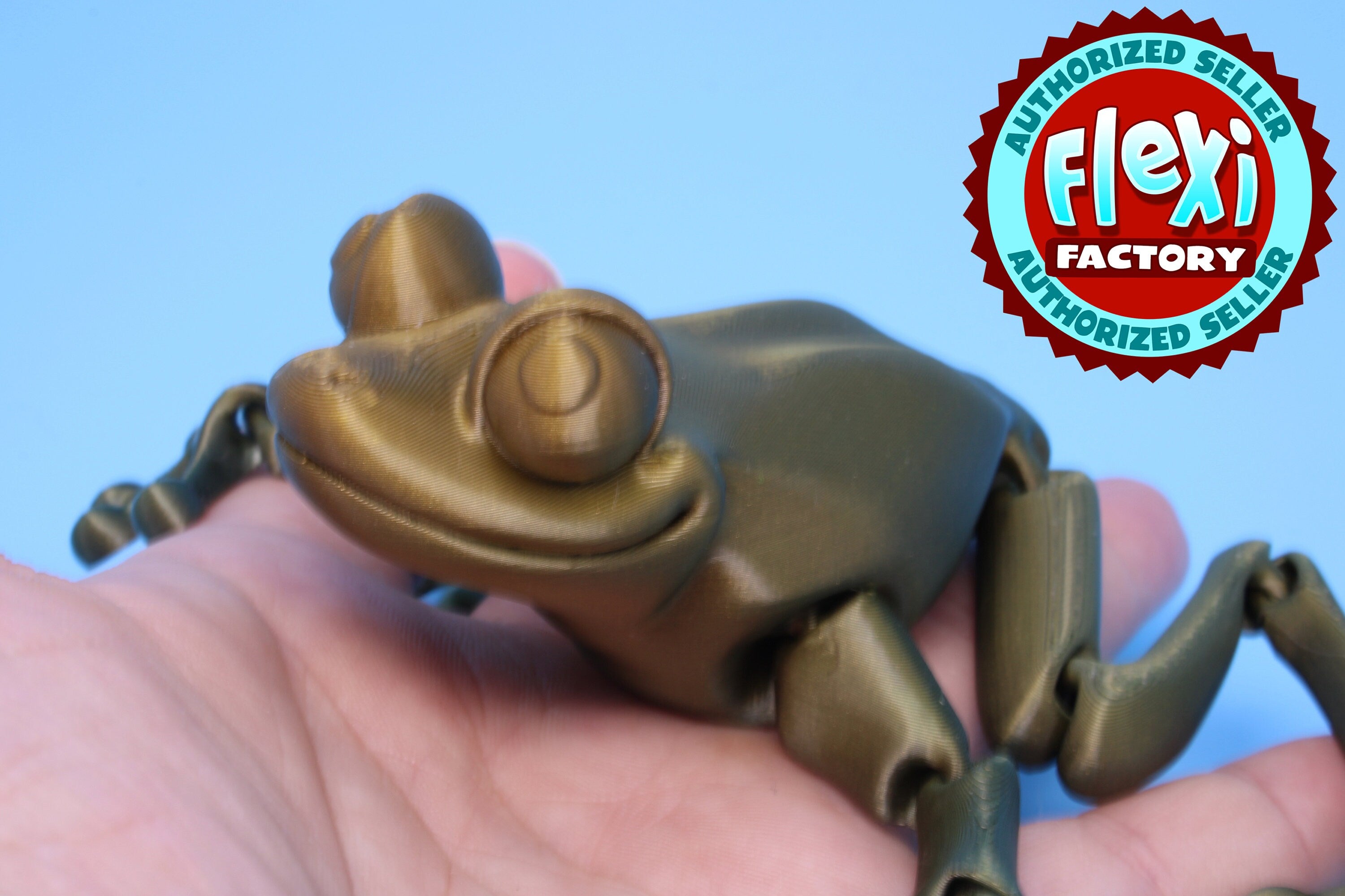 Frog | Cute Flexi Toy | Articulating Frog | 3D printed Unique Fidget | Desk Buddy | Sensory Toy | Stim Toy | Small Flexi Toy.