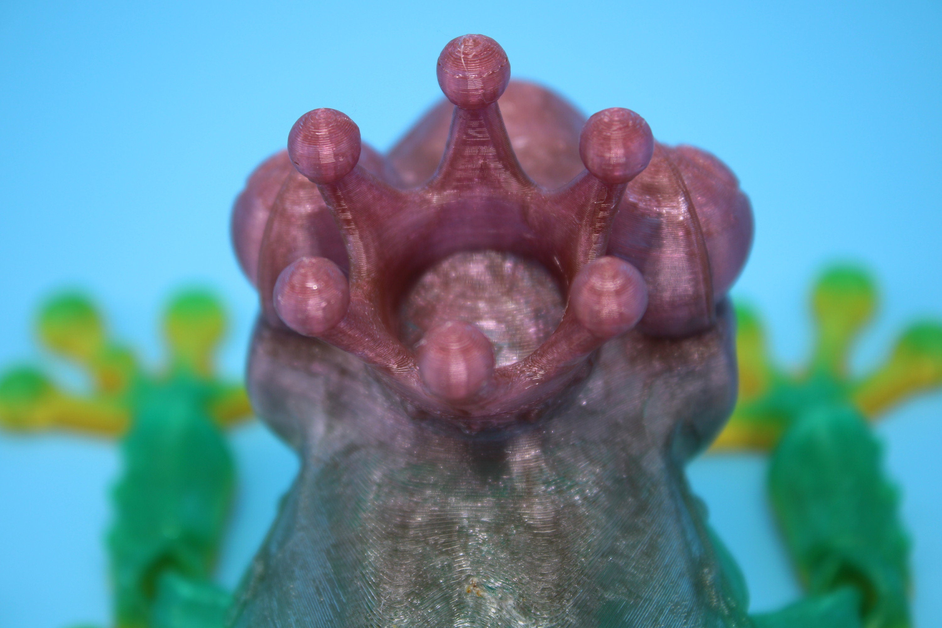 Prince Frog- Rainbow | Cute Flexi Toy | Articulating Frog | 3D printed Unique Fidget | Desk Buddy