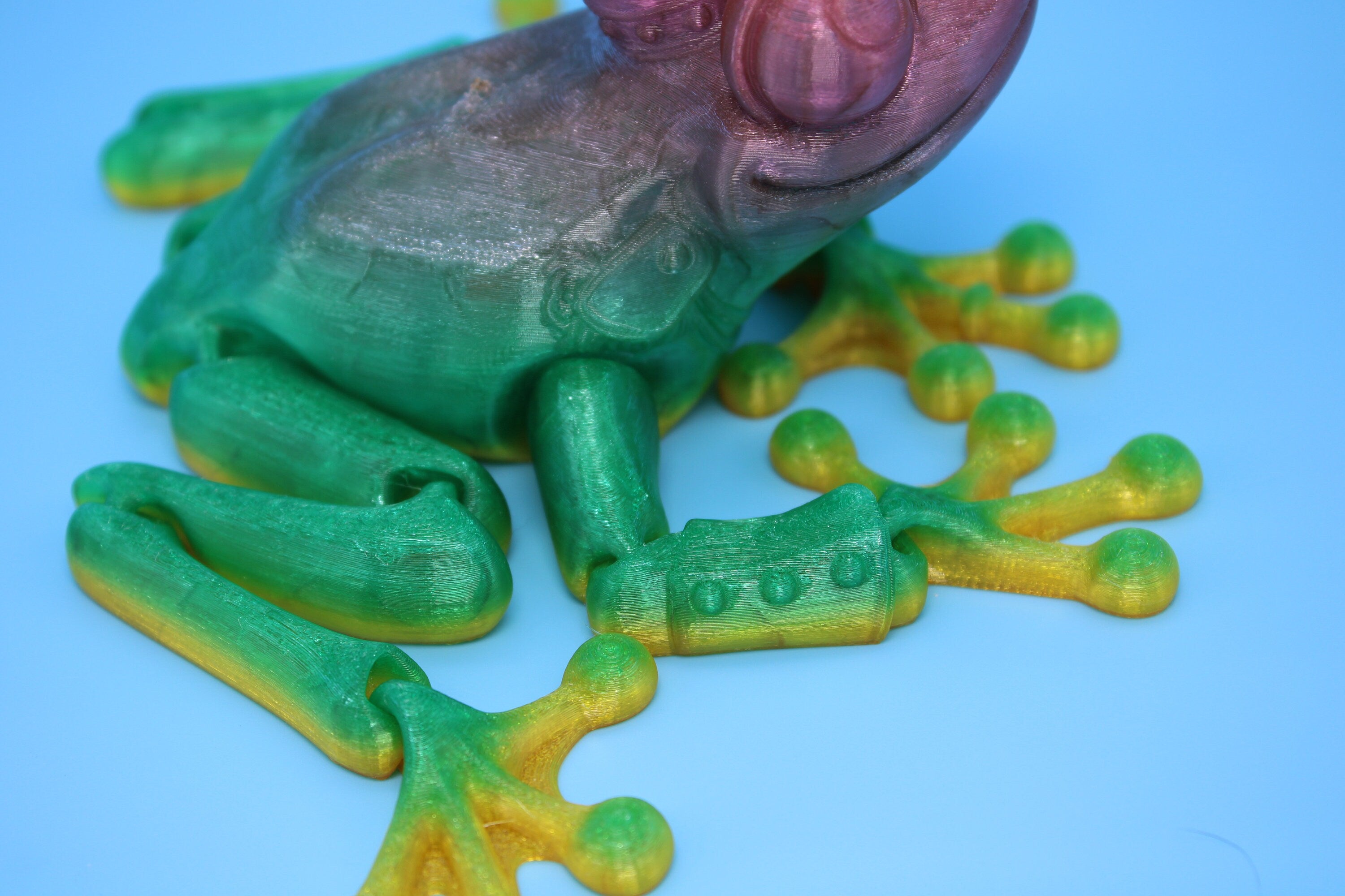 Prince Frog- Rainbow | Cute Flexi Toy | Articulating Frog | 3D printed Unique Fidget | Desk Buddy