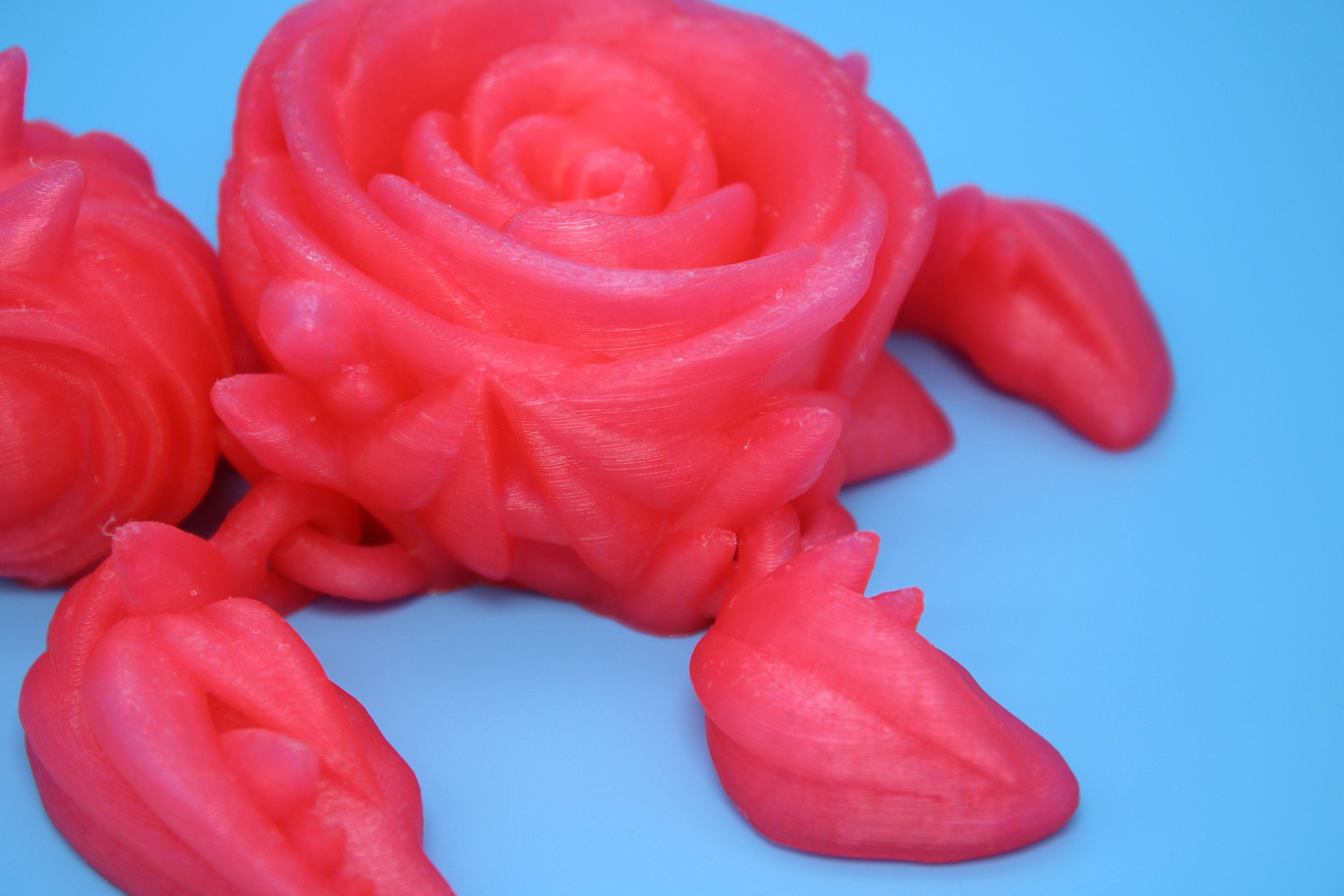 Pink Roseurtle | 3D Printed | Articulating Rose Turtle | Flexi, Fidget Toy. 4.5 inch. Great gift!
