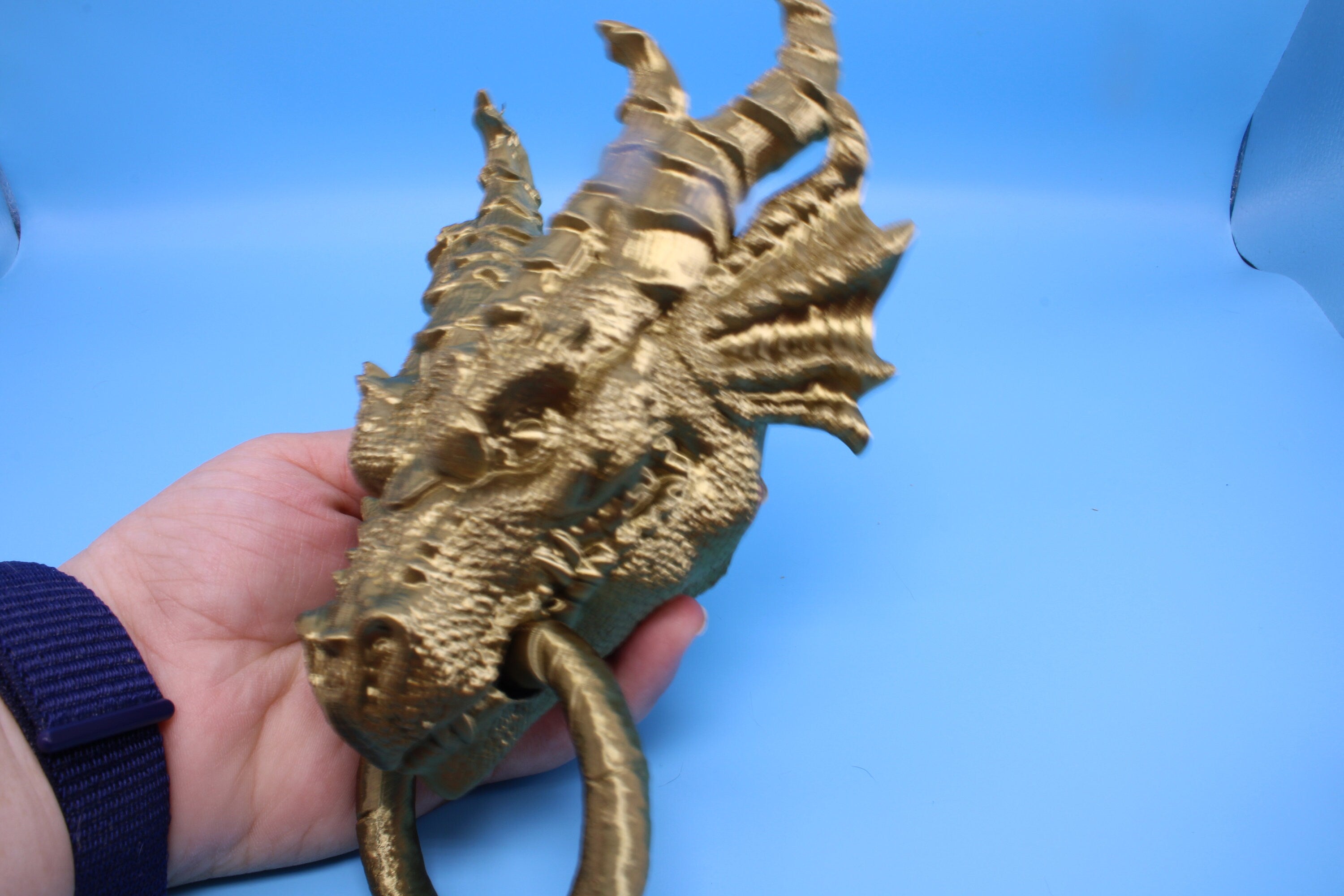 Dragon Head- Door Knocker | 3D Printed | Unique Dragon knocker with moving knocker