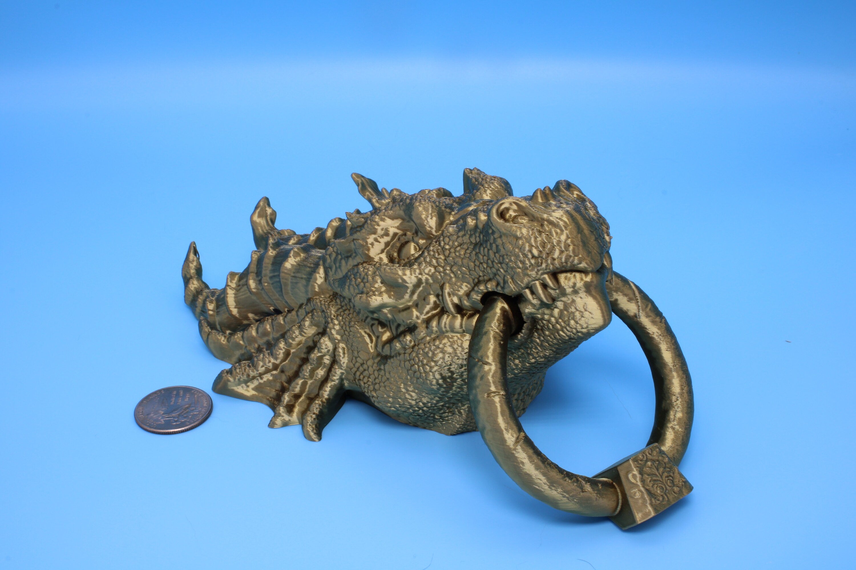 Dragon Head- Door Knocker | 3D Printed | Unique Dragon knocker with moving knocker