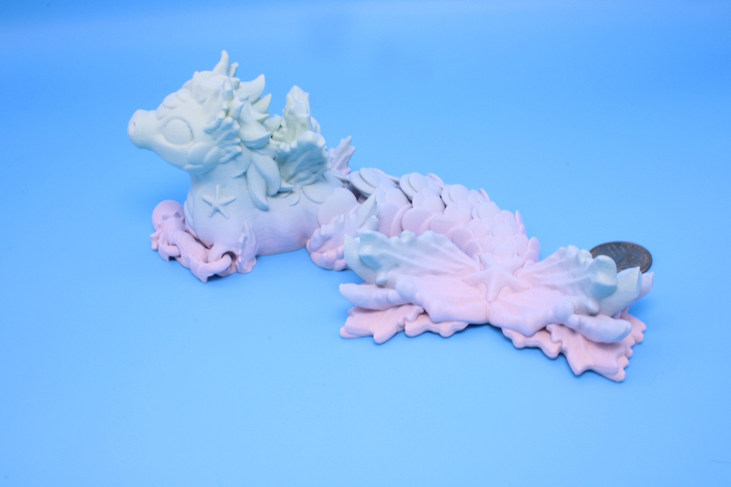 Sea Horse | Cute Hippocampus | 9.5 in. | 3D Printed | Sea Horse Fidget Toy.