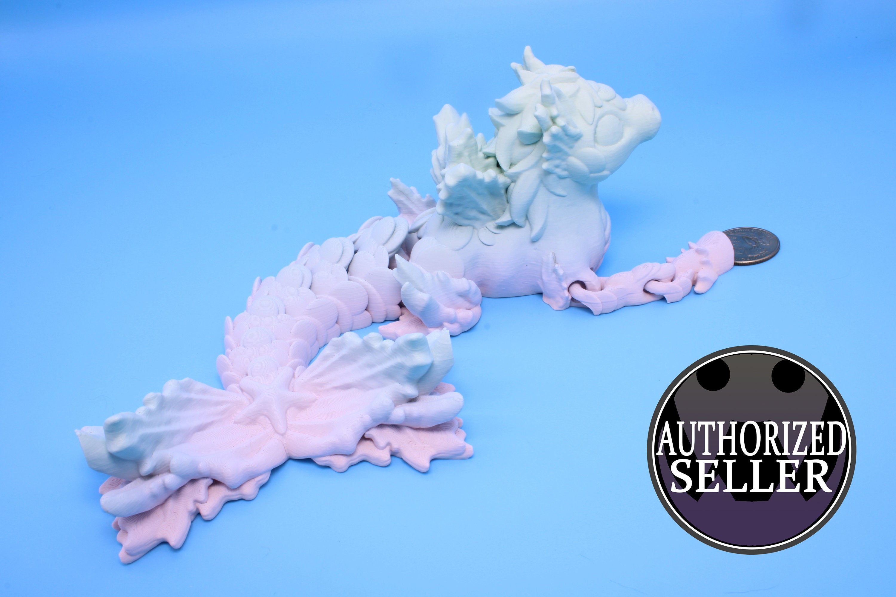 Sea Horse | Cute Hippocampus | 9.5 in. | 3D Printed | Sea Horse Fidget Toy.