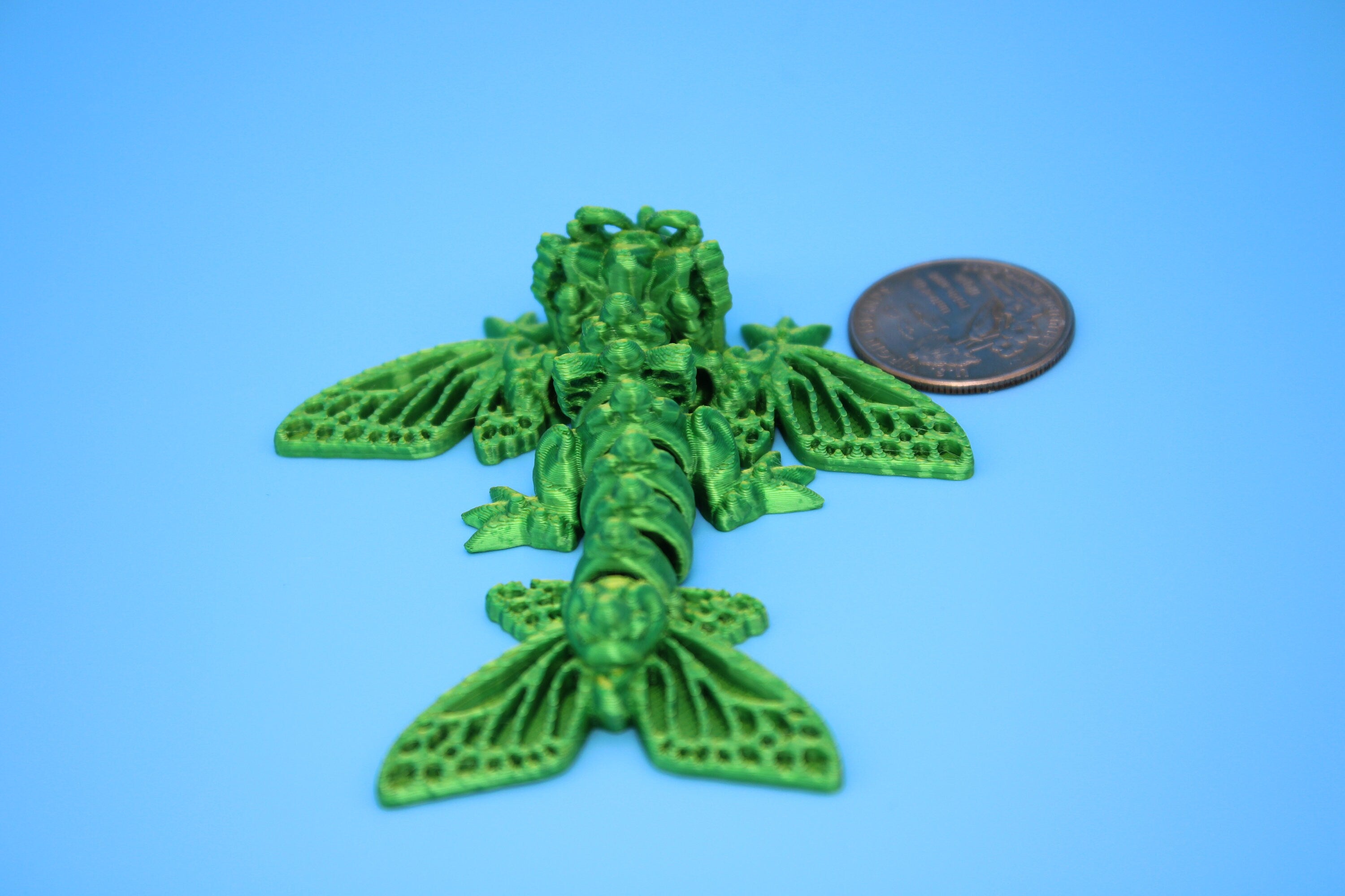 Butterfly Wyvern | Miniature | 3D Printed | Wyvern Dragon | 3.25 in. | Dragon Toy | Fidget Toy | Flexi Dragon.