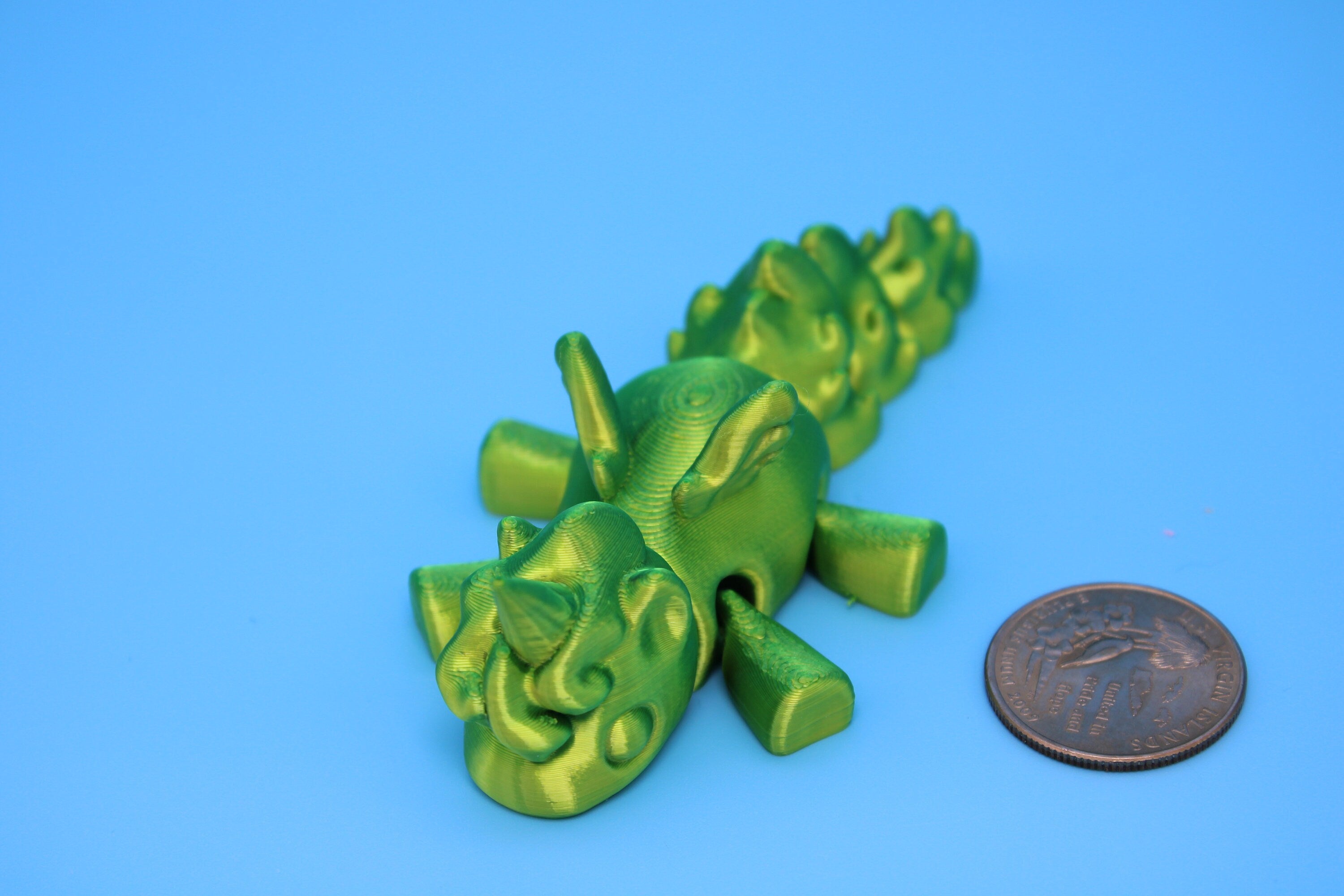 Unicorn with Wings-Green | 3D Printed Miniature | Cute Unicorn | Sensory Toy | Fidget Toy | Articulating Unicorn.