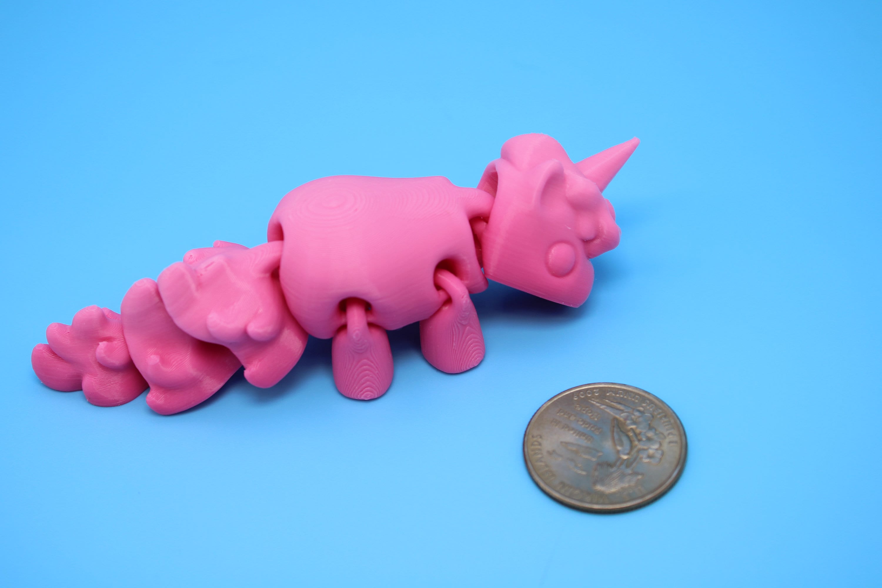 Unicorn no Wings- Pink | 3D Printed | Cute Unicorn | Sensory Toy | Fidget Toy | Articulating Unicorn.