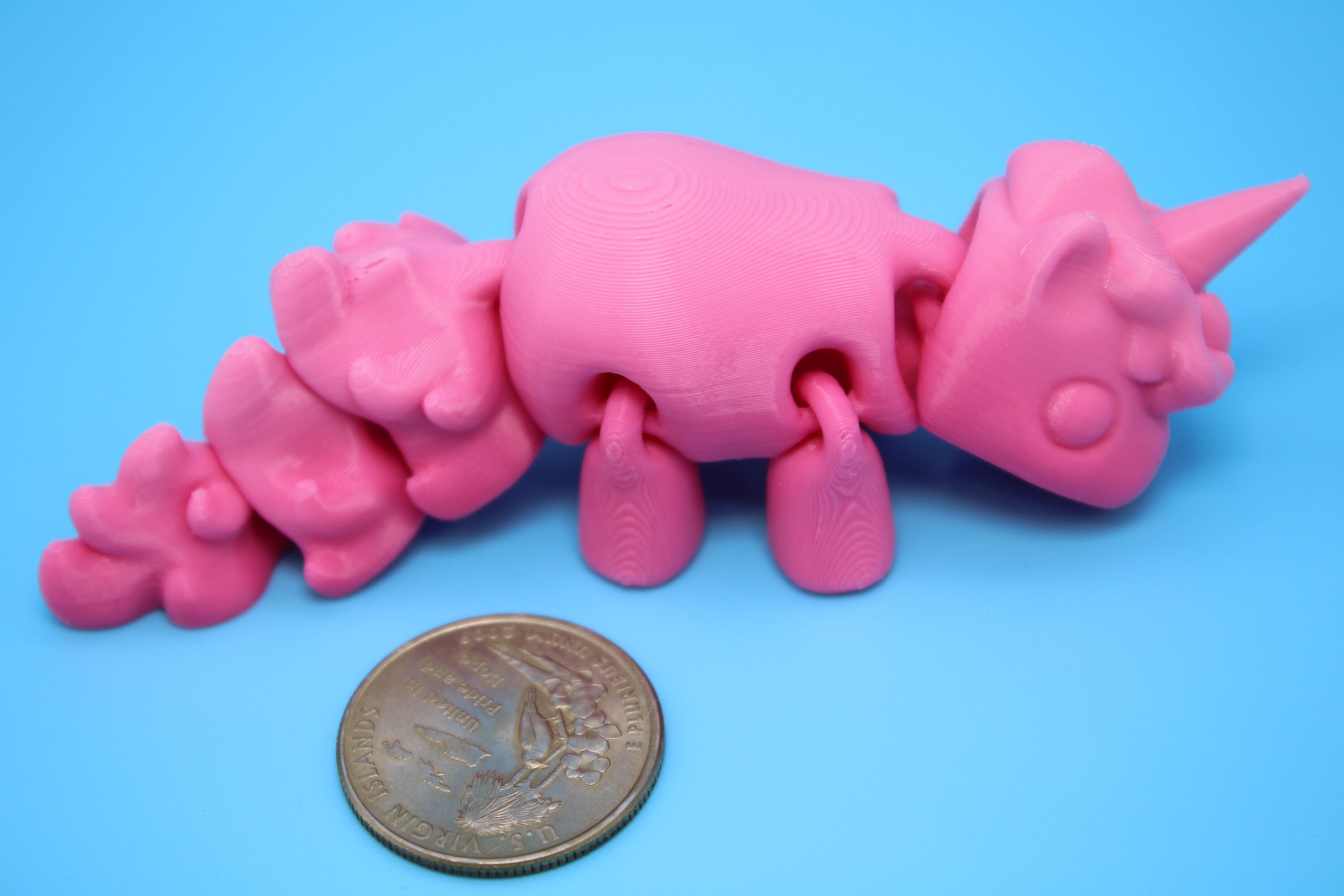 Unicorn no Wings- Pink | 3D Printed | Cute Unicorn | Sensory Toy | Fidget Toy | Articulating Unicorn.