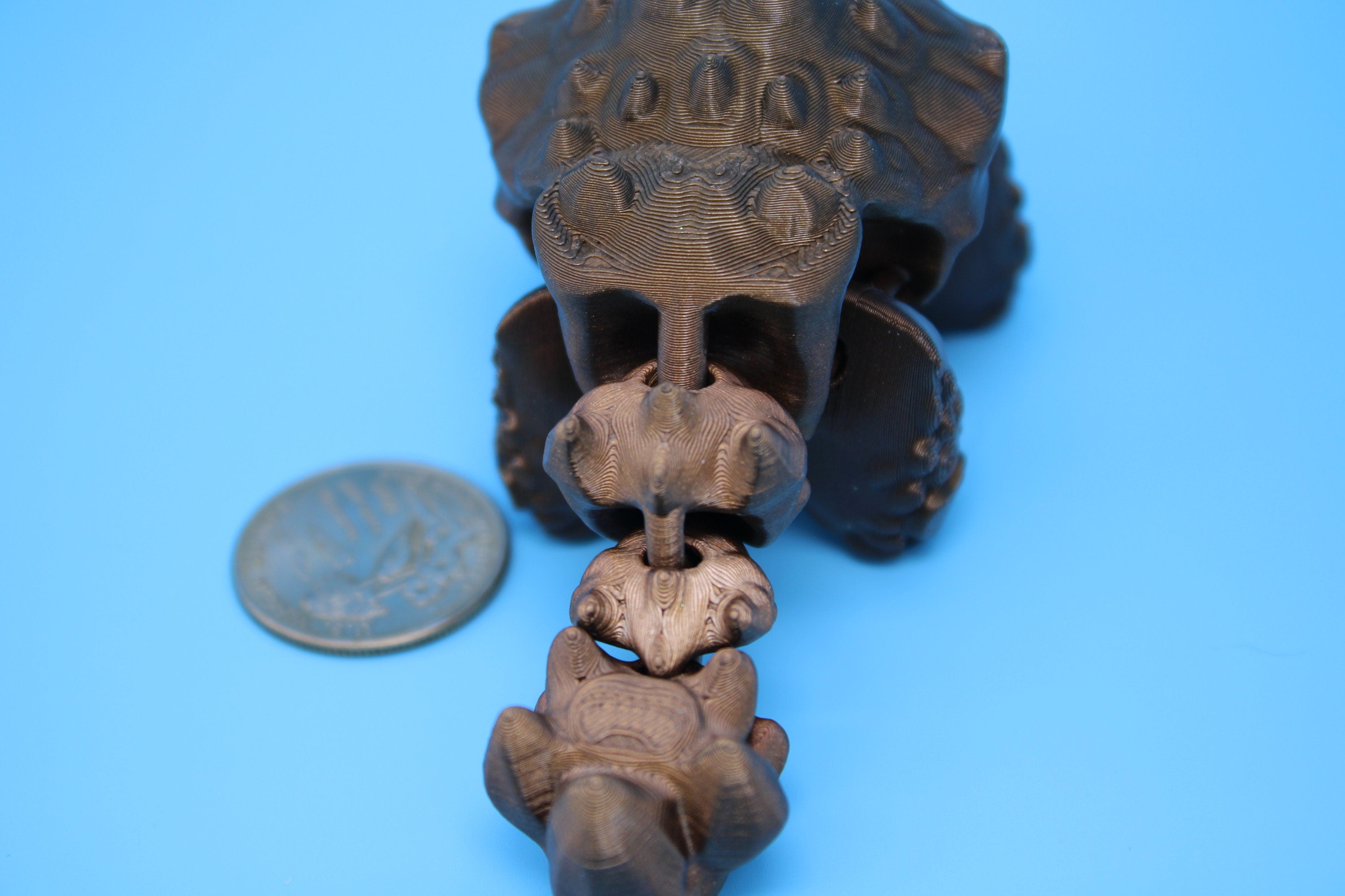 Dinosaur | 3D Printed Cute Anky | Sensory Toy | Fidget Toy | Articulating Ankylosaurus 4.75 in.