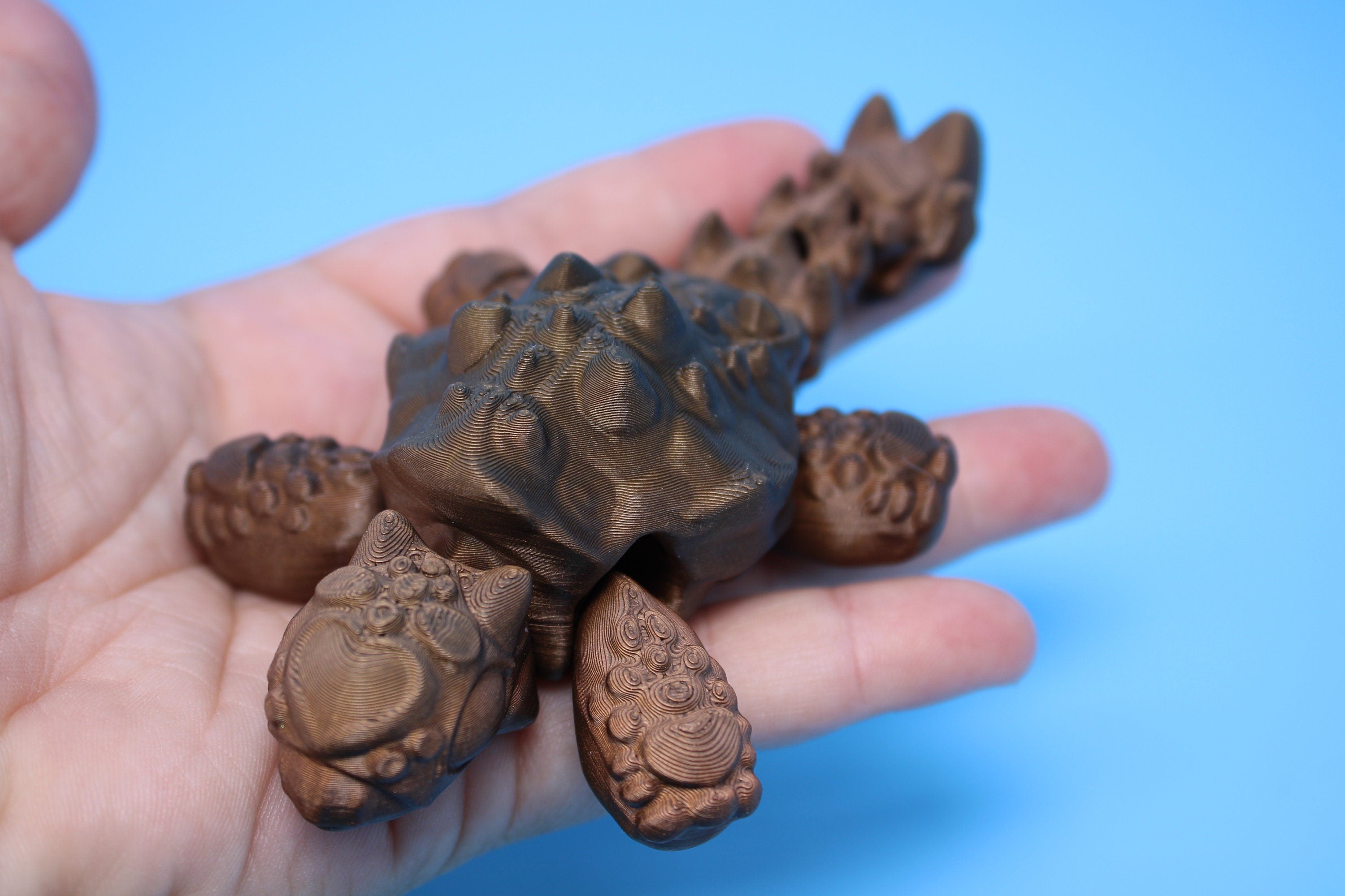 Dinosaur | 3D Printed Cute Anky | Sensory Toy | Fidget Toy | Articulating Ankylosaurus 4.75 in.