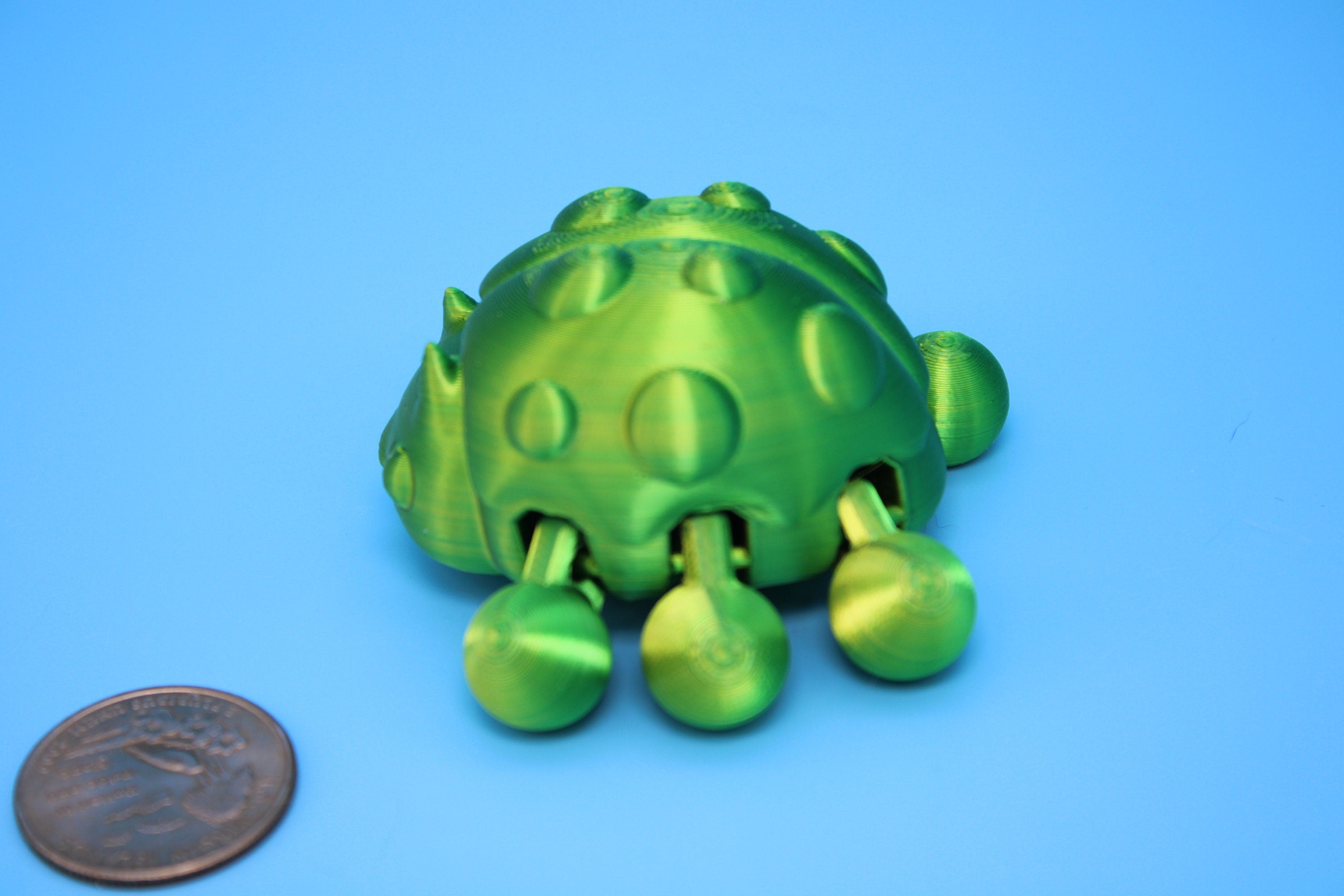 Ladybug- Green | 3D Printed | Cute Ladybug | 3 inches | Fidget Toy.