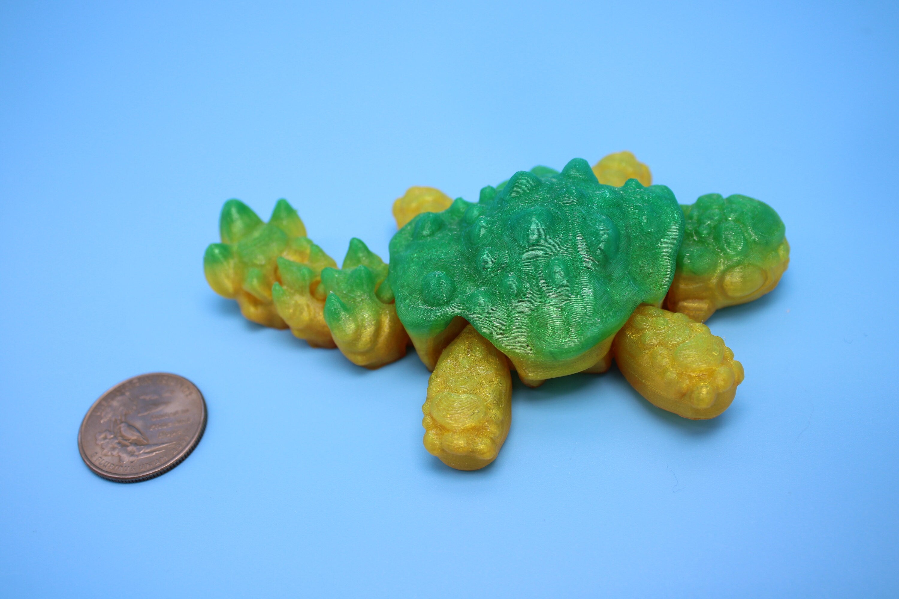 Flexible (TPU) | Miniature Baby Anky Dino | 3D Printed Cute Anky | Sensory Toy | Fidget Toy | Articulating Anky.