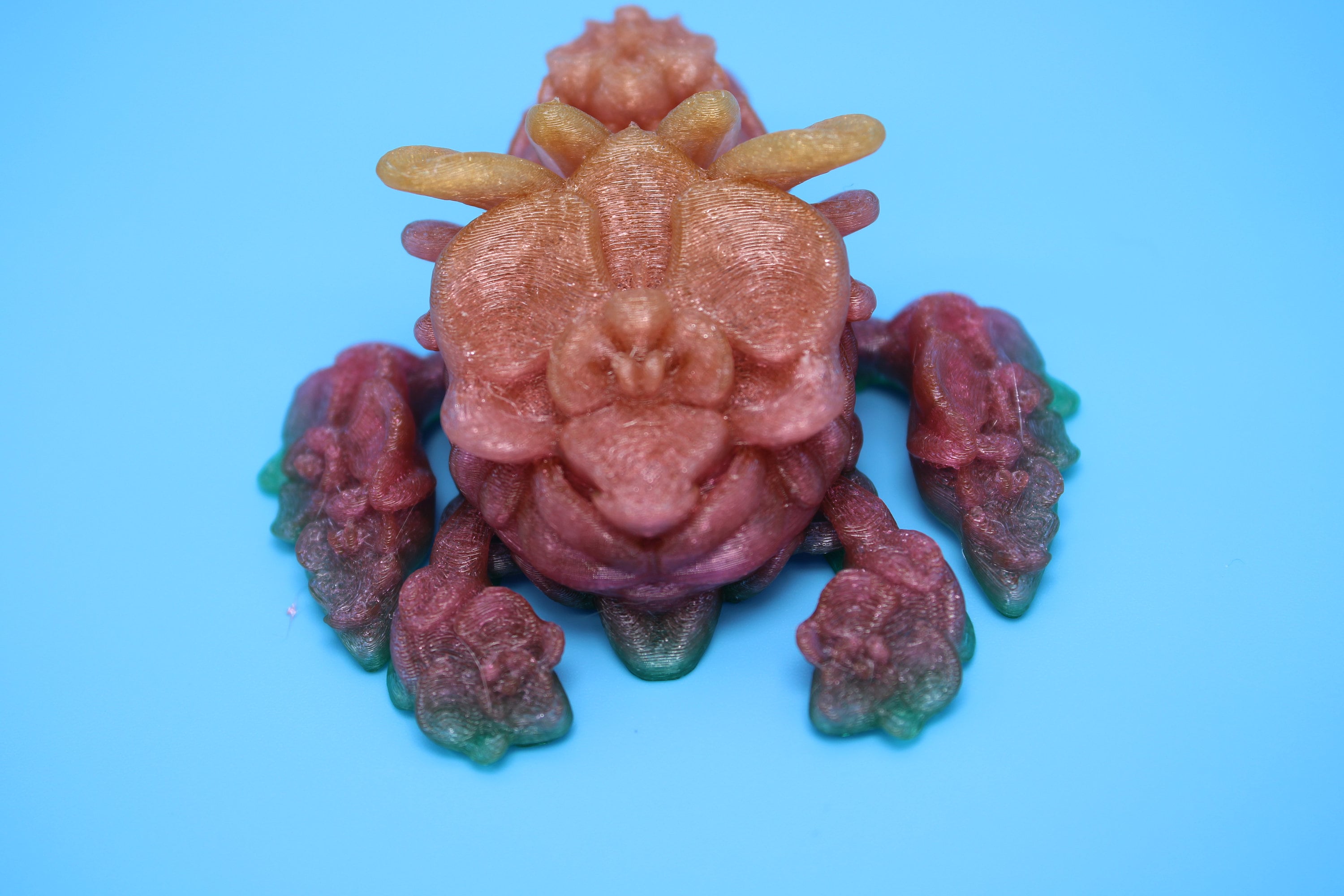 Orchid Turtle- Rainbow | Flexi | Fidget | Adult Fidget Toy | 2.75 in. | Rose Turtle Buddy.