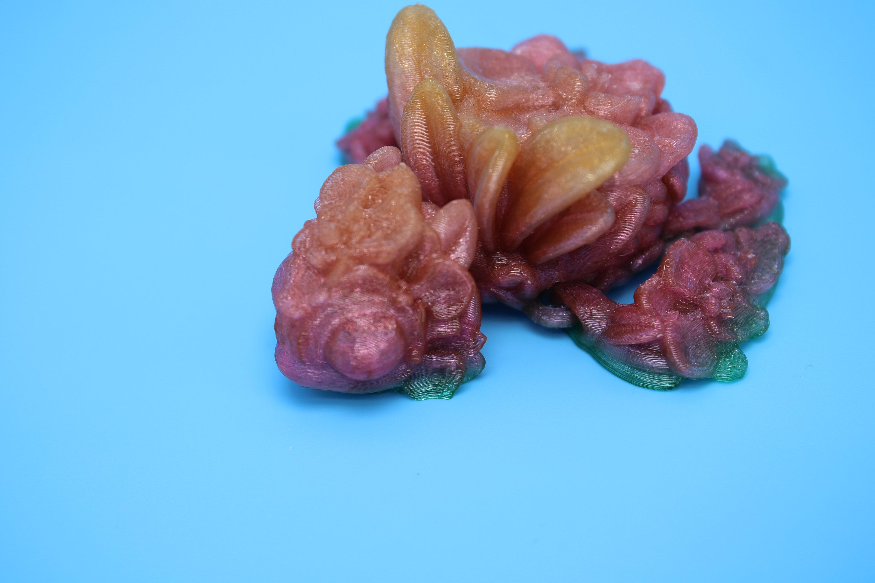 Orchid Turtle- Rainbow | Flexi | Fidget | Adult Fidget Toy | 2.75 in. | Rose Turtle Buddy.