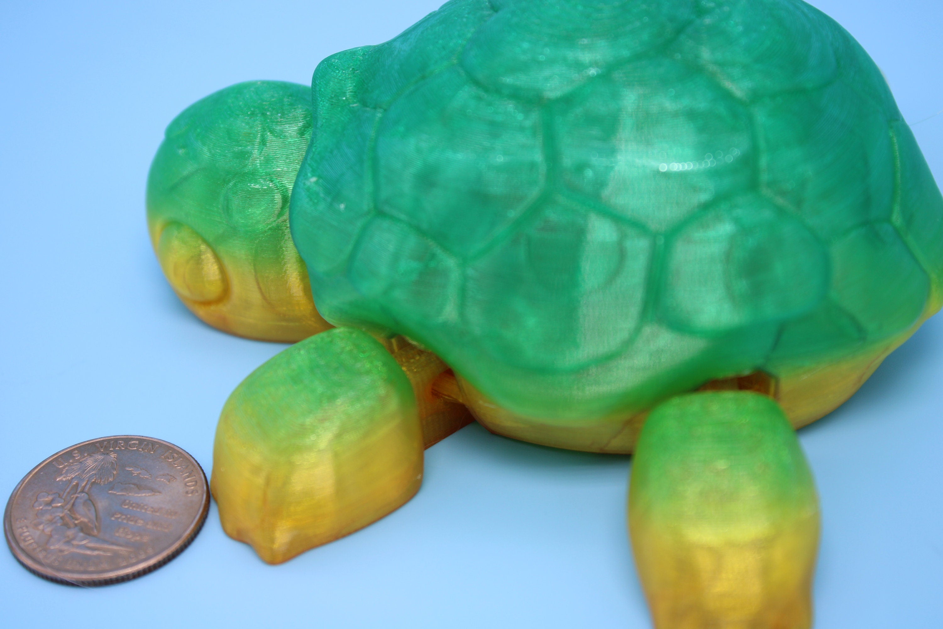 Articulating Turtle | Flexible (TPU) | 3D Printed Cute Turtle with Heart on Shell | Sensory Toy | Fidget Toy | Articulating Turtle.