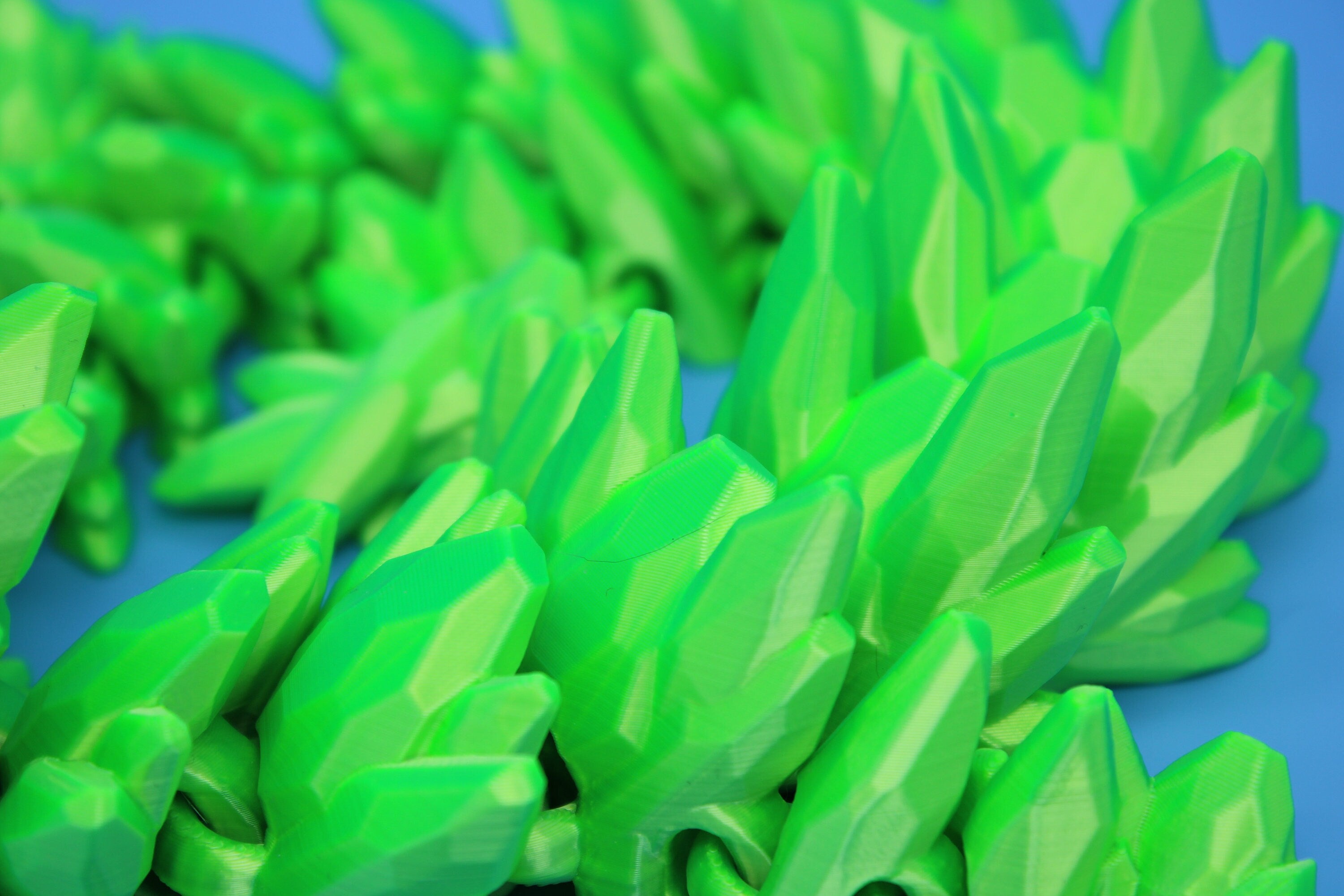 Gem Dragon | Green | 3D Printed Dragon | Flexi Toy | Fidget Toy | 26 inches!