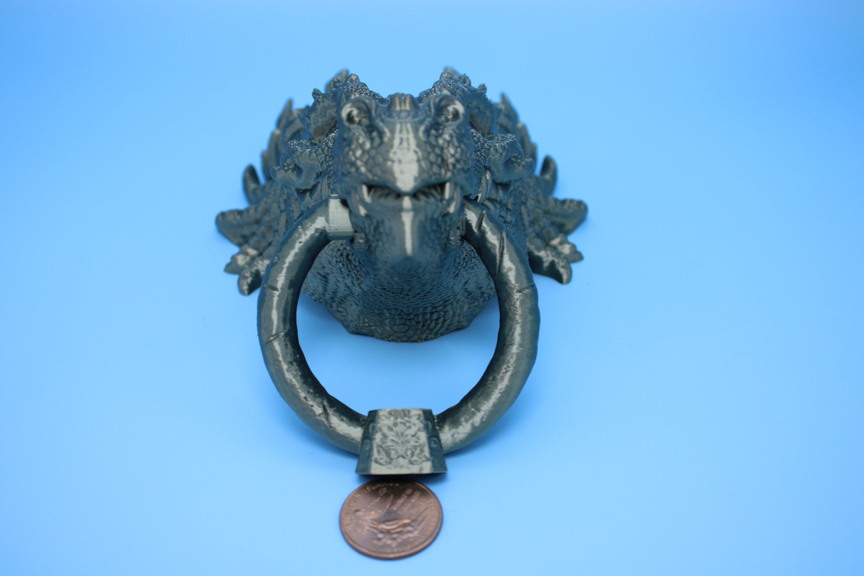 Dragon Head- Door Knocker | 3D Printed | Unique Dragon knocker with moving knocker