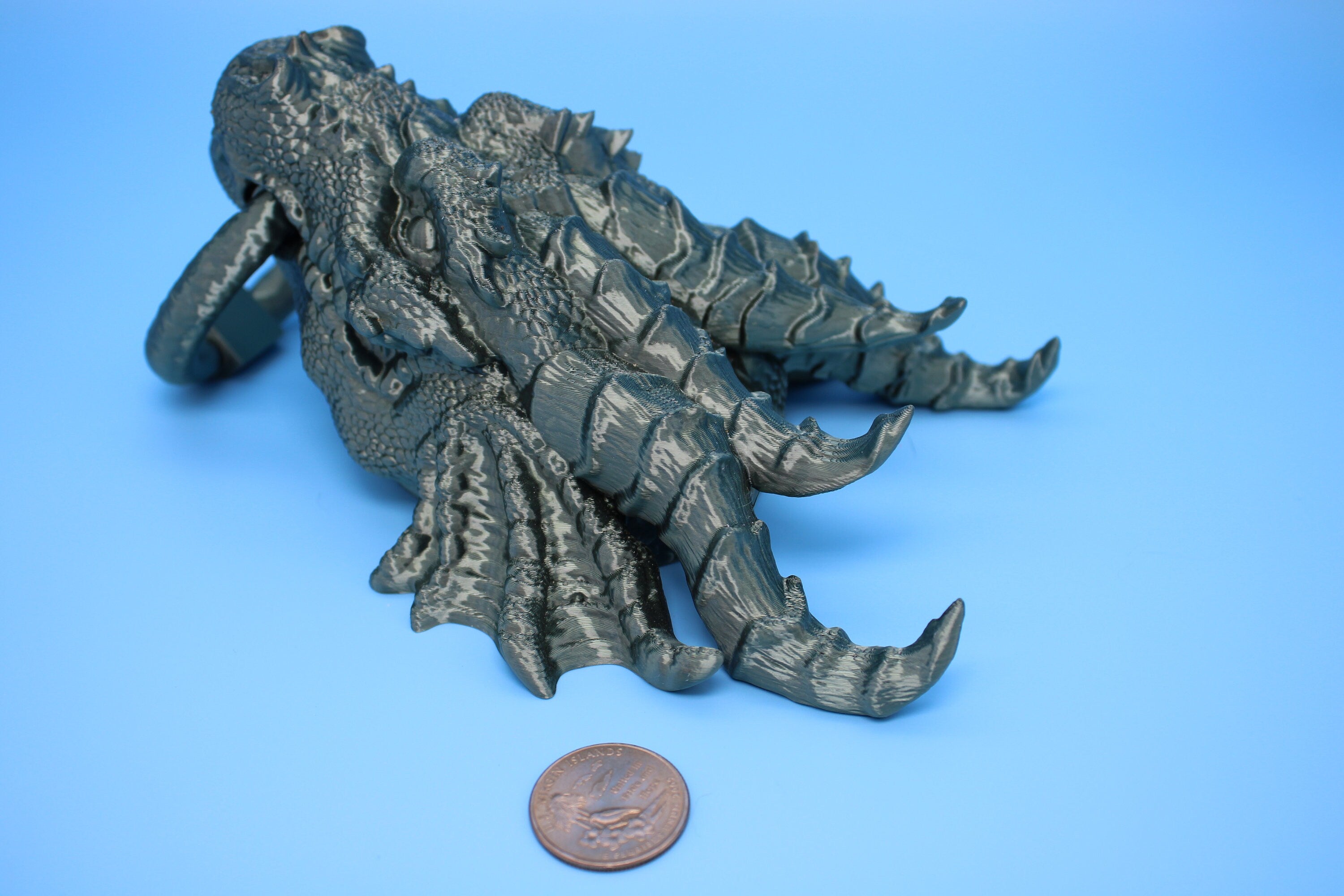 Dragon Head- Door Knocker | 3D Printed | Unique Dragon knocker with moving knocker