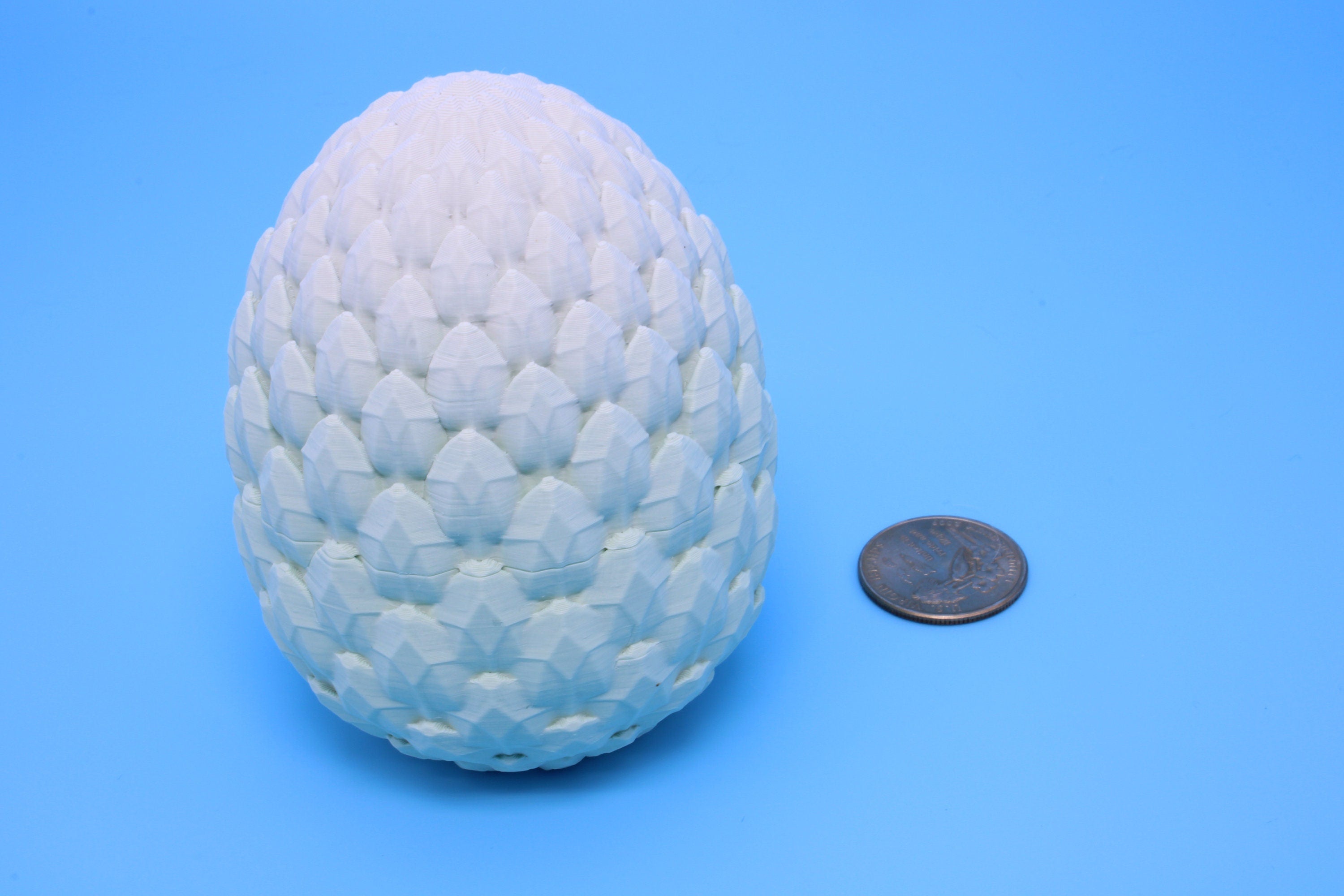 Dragon Scale Egg- Small | 3D Printed | Dragon Egg Storage! | 3.5 in. | Dragon Dice Box | Decorative Egg.