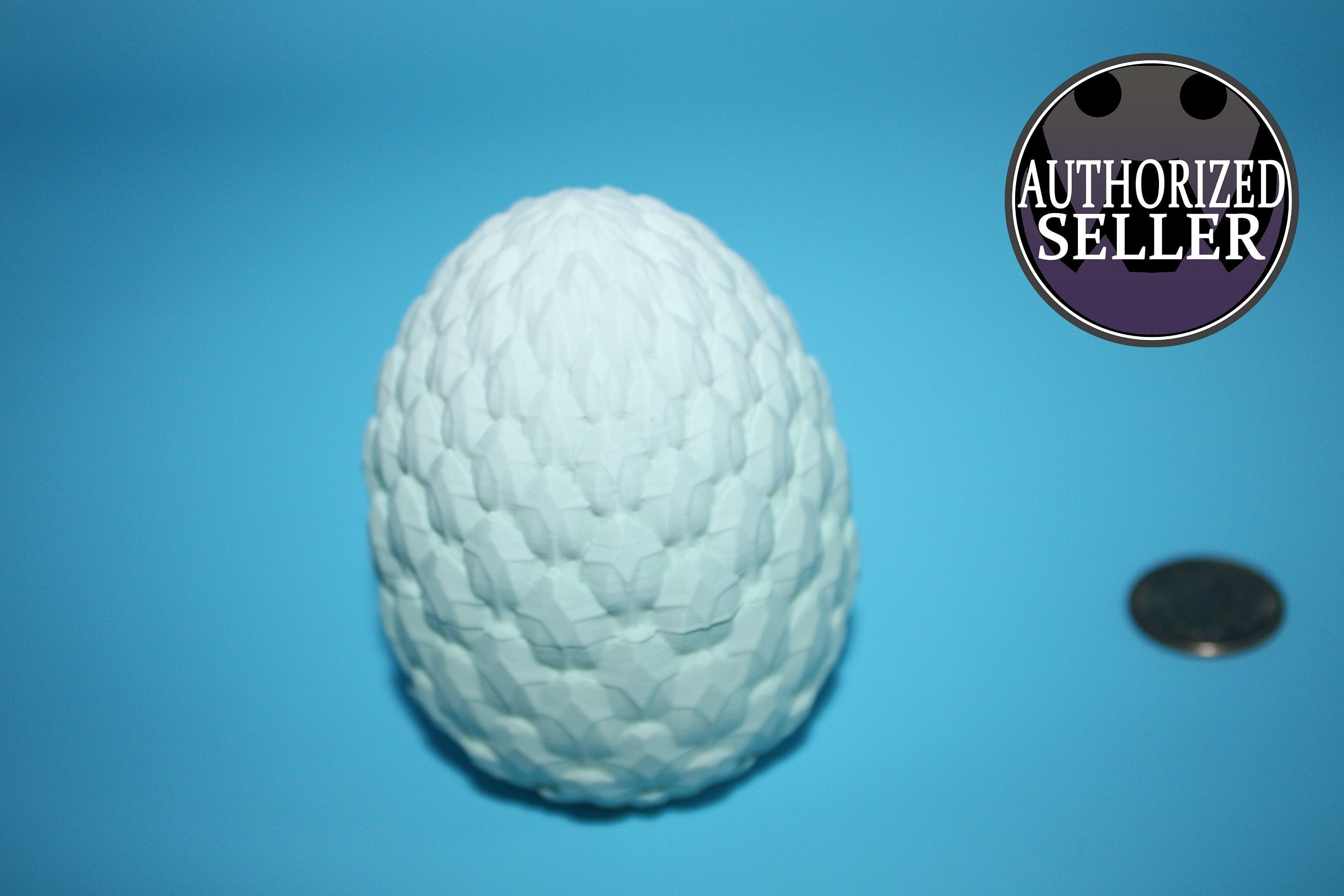 Dragon Scale Egg- Small | 3D Printed | Dragon Egg Storage! | 3.5 in. | Dragon Dice Box | Decorative Egg.