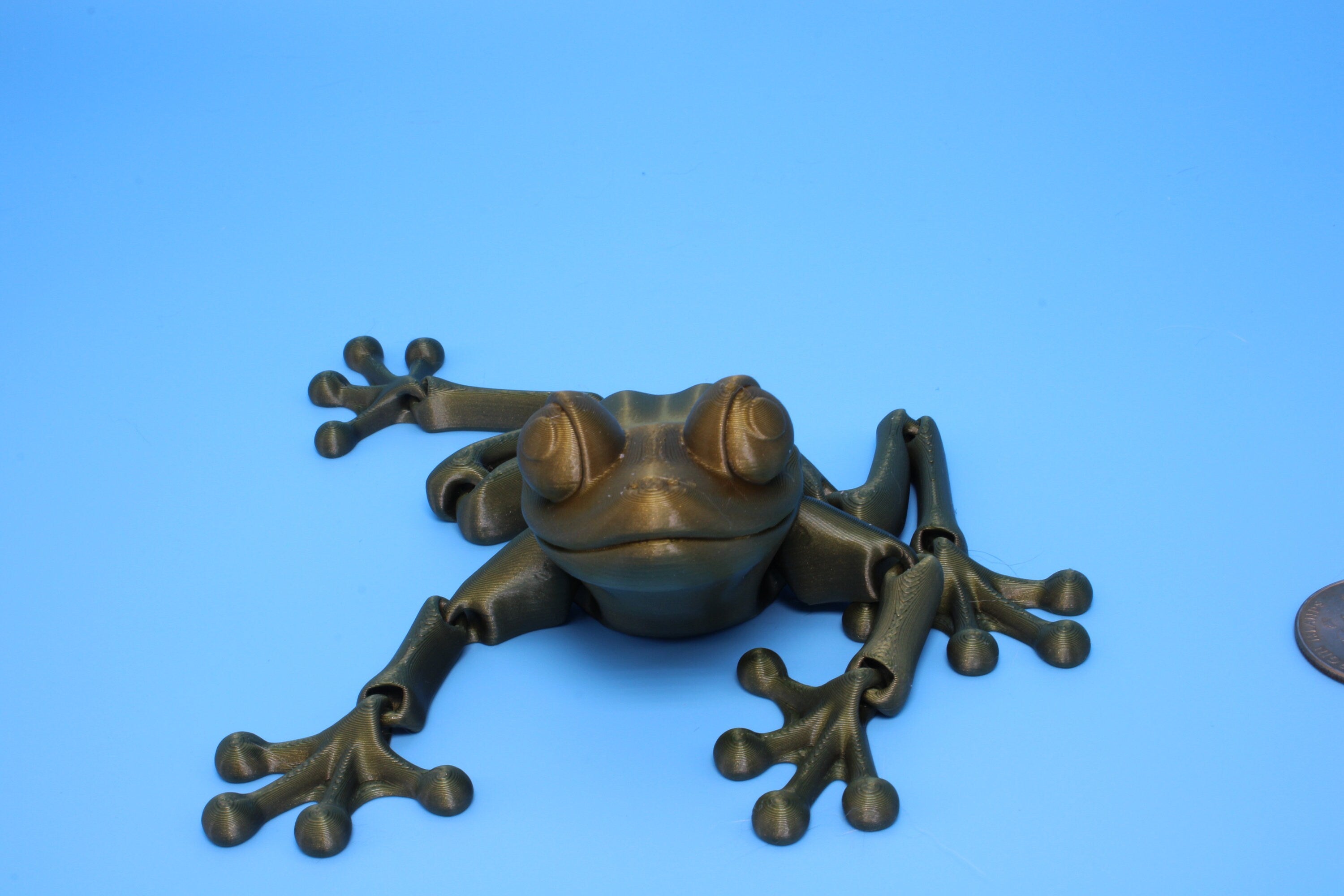 Frog | Cute Flexi Toy | Articulating Frog | 3D printed Unique Fidget | Desk Buddy | Sensory Toy | Stim Toy | Small Flexi Toy.