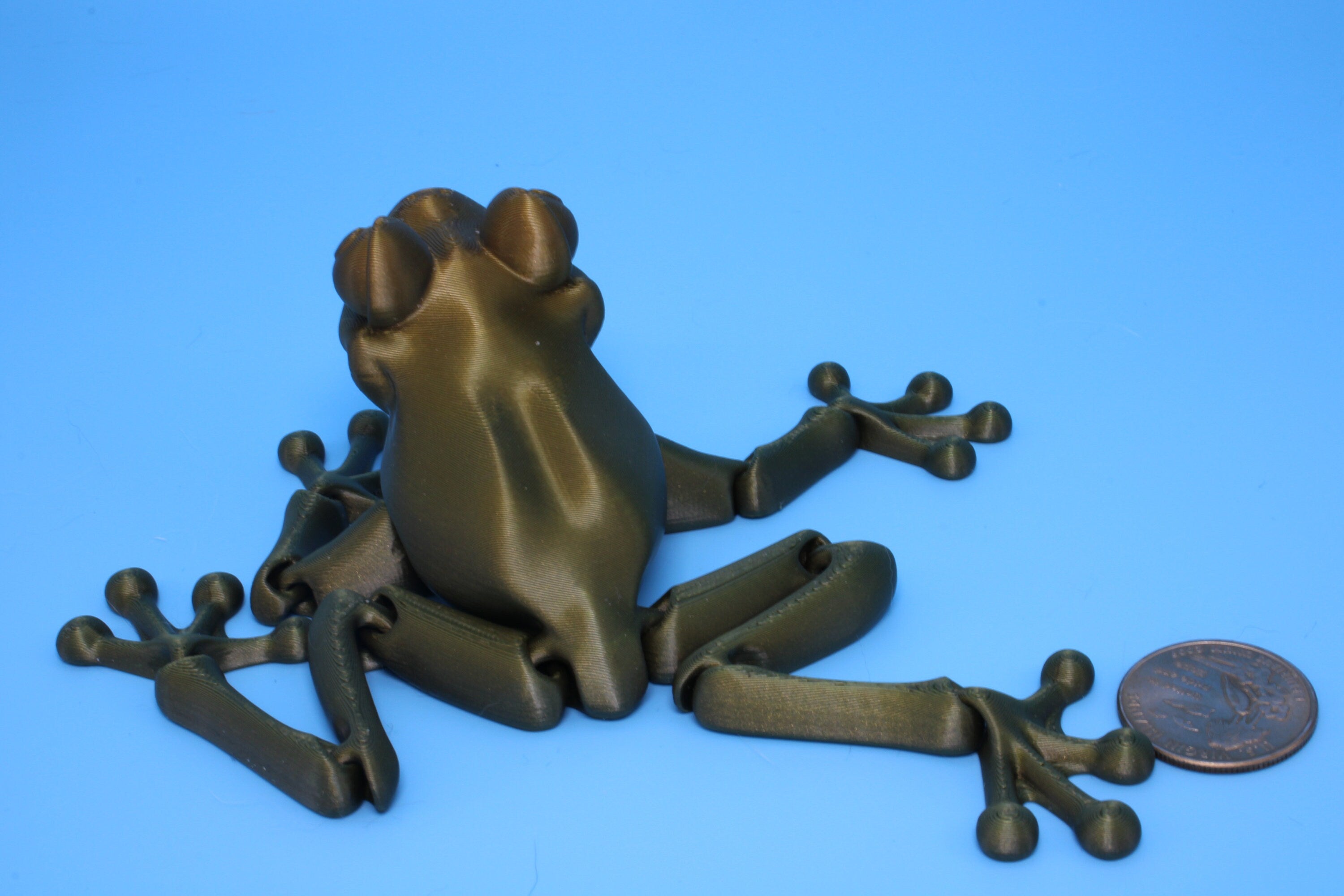 Frog | Cute Flexi Toy | Articulating Frog | 3D printed Unique Fidget | Desk Buddy | Sensory Toy | Stim Toy | Small Flexi Toy.