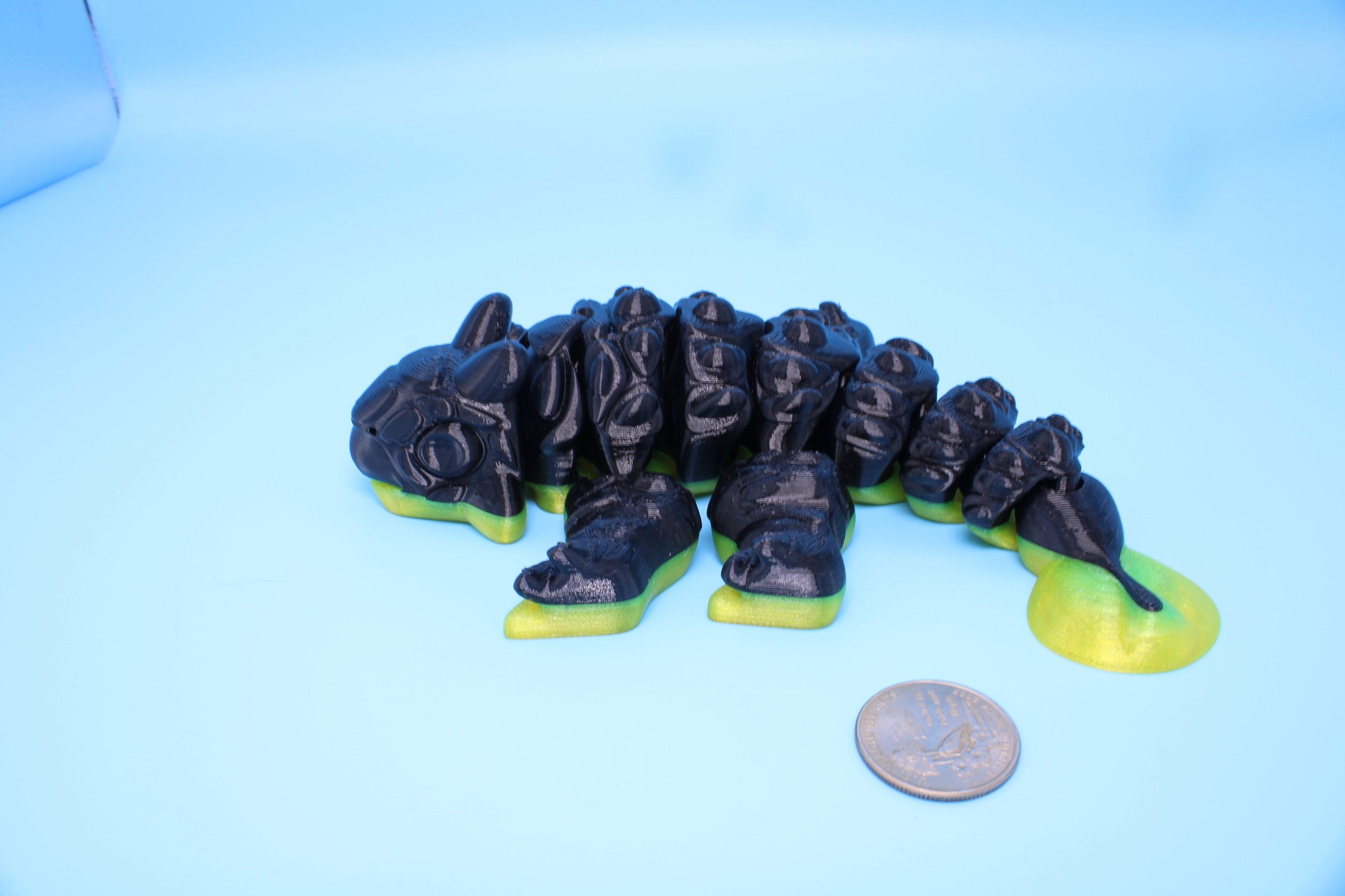 Copy of Dinosaur | Ankylosaurus- Black & Yellow | 3D Printed Cute Dino | 7.25 inches | Fidget Toy | Articulating Dinosaur