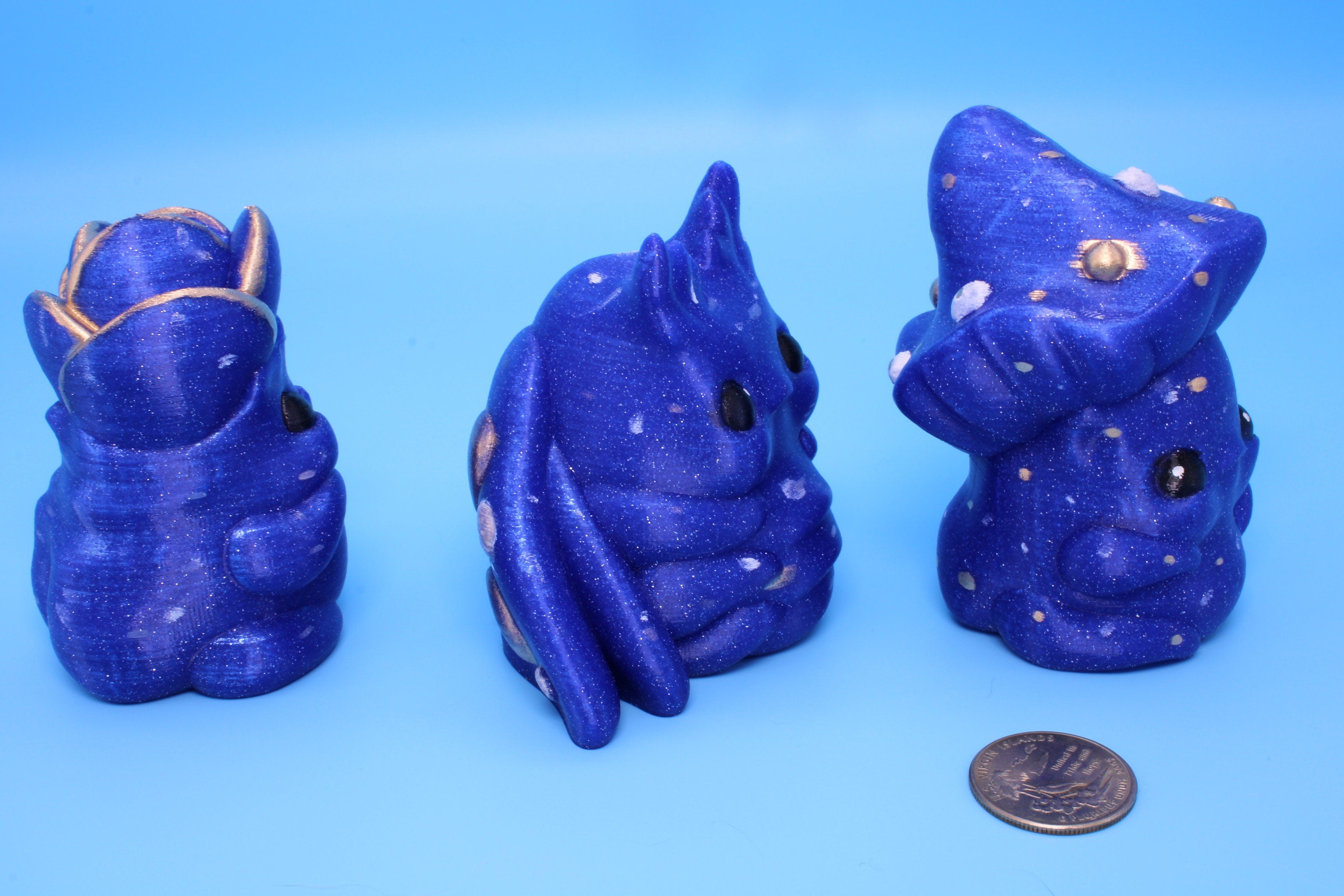 Butt Goblin | Set of 3 | Hand Painted | 3D Printed | Cute Moth.