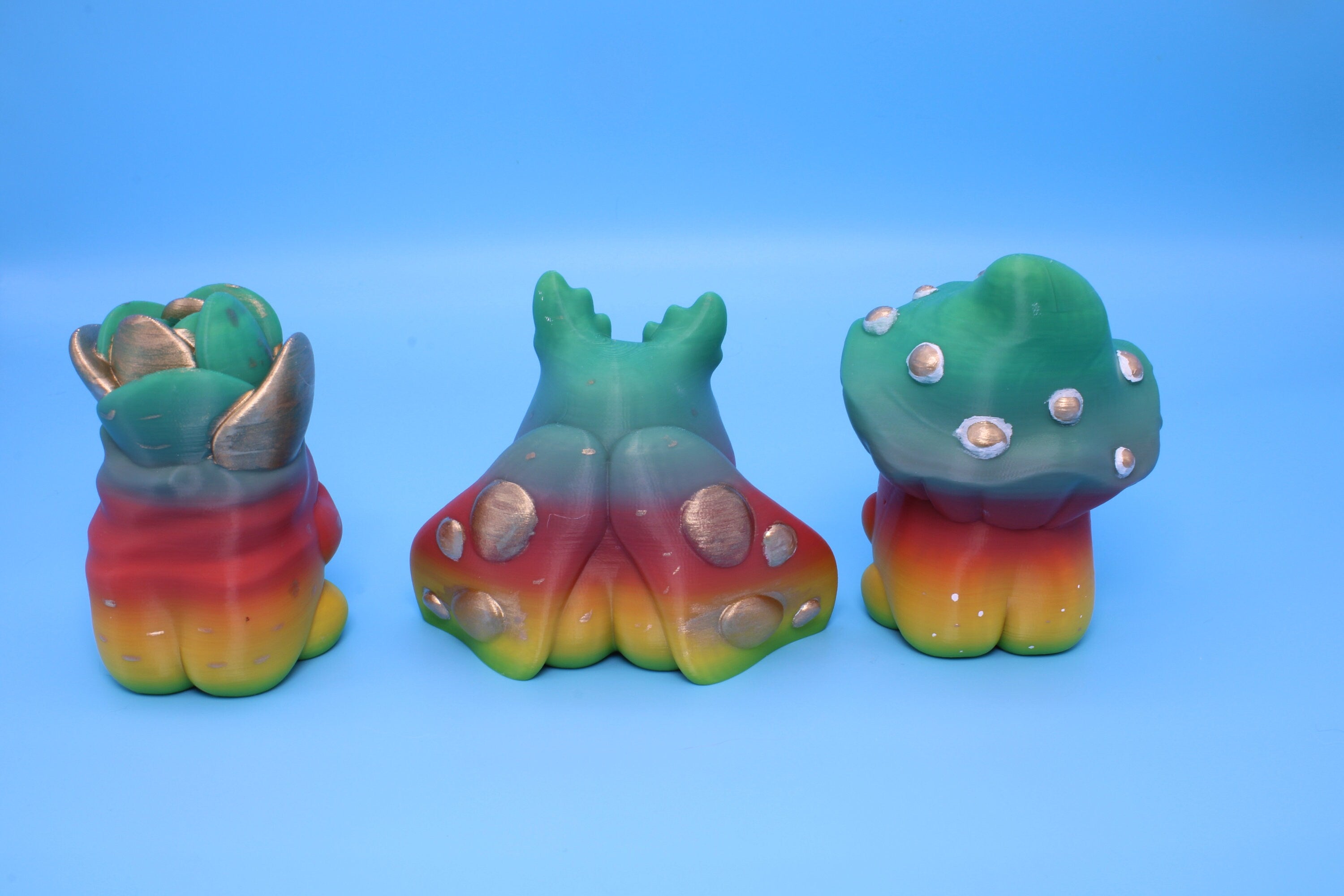 Butt Goblin | Set of 3 | Hand Painted | 3D Printed | Cute Moth.