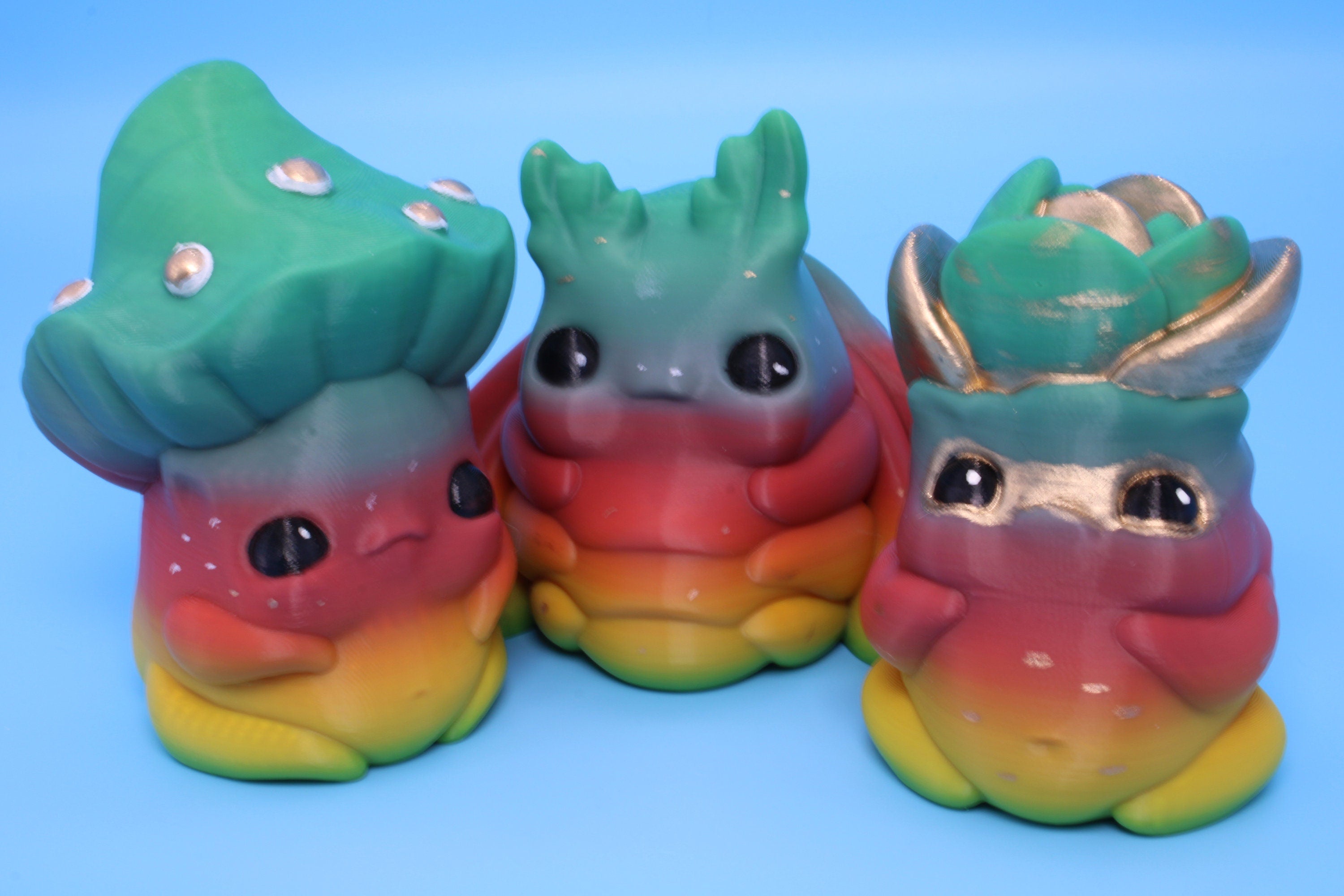 Butt Goblin | Set of 3 | Hand Painted | 3D Printed | Cute Moth.